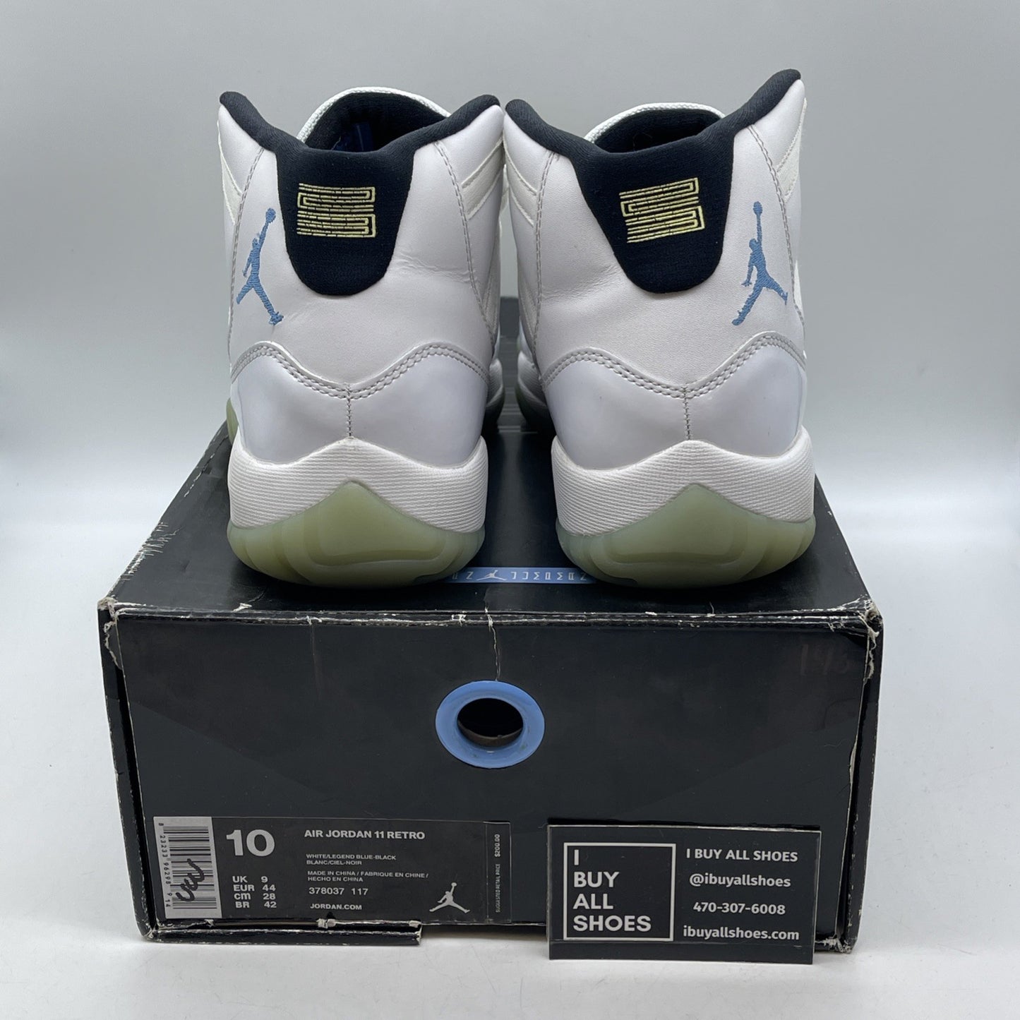 Size 10 - Air Jordan 11 Retro 2024 Legend Blue Columbia (378037-117)