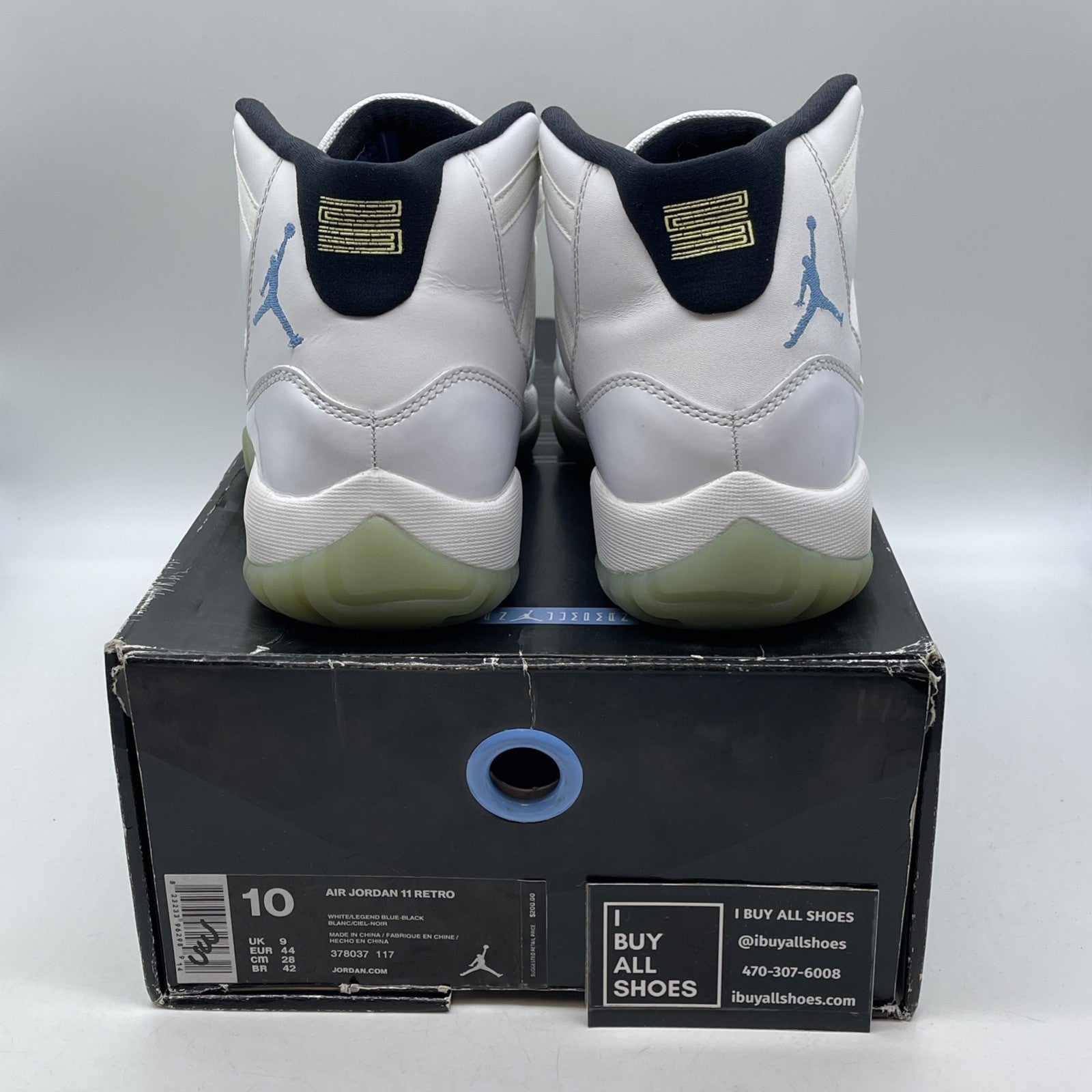 Size 10 - Air Jordan 11 Retro 2024 Legend Blue Columbia (378037-117)