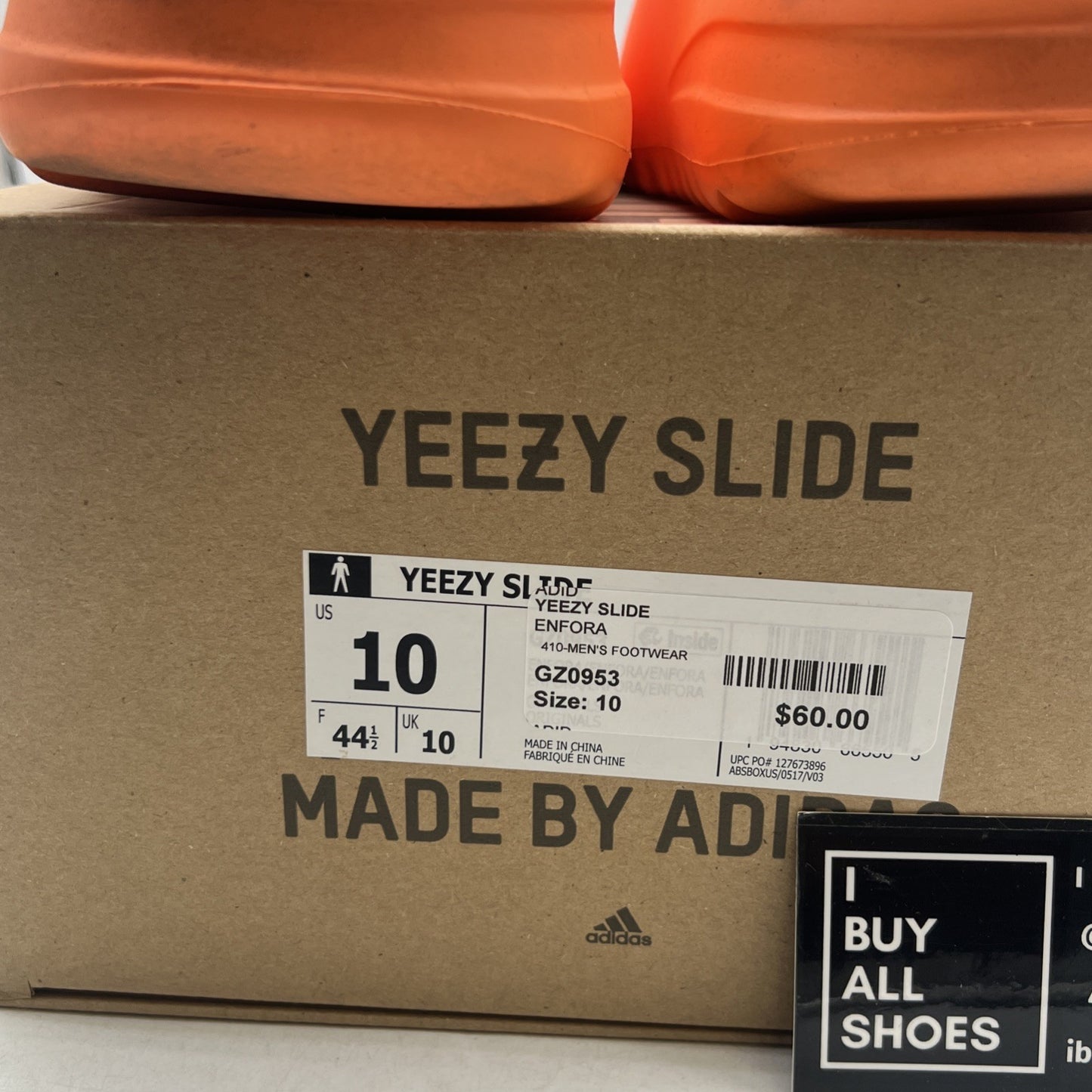 Size 10 - Yeezy Slide “Enflame Orange” (GZ0953)