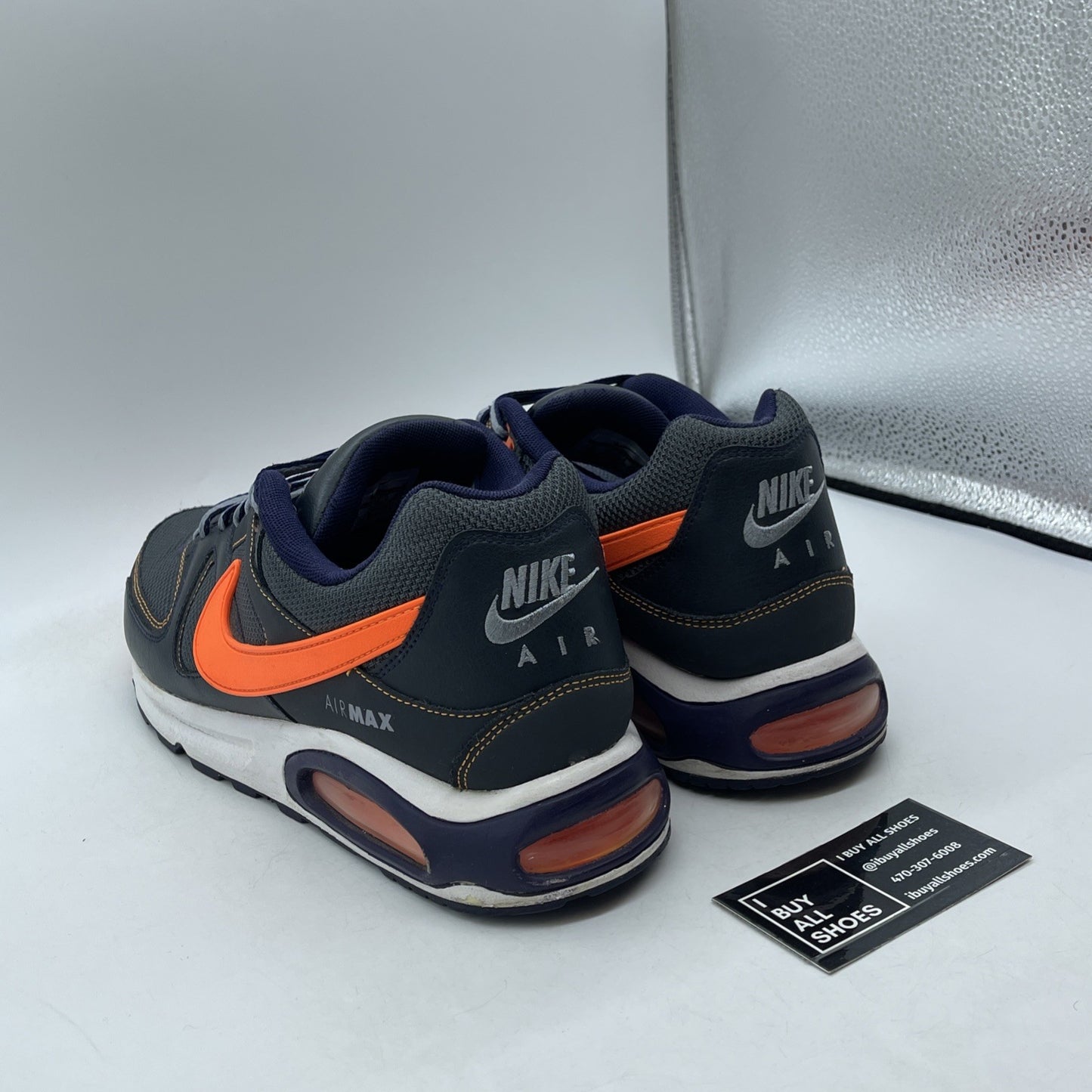 Size 13 - Nike Air Max Command Black Crimson Grey Leather Suede (397689-029)