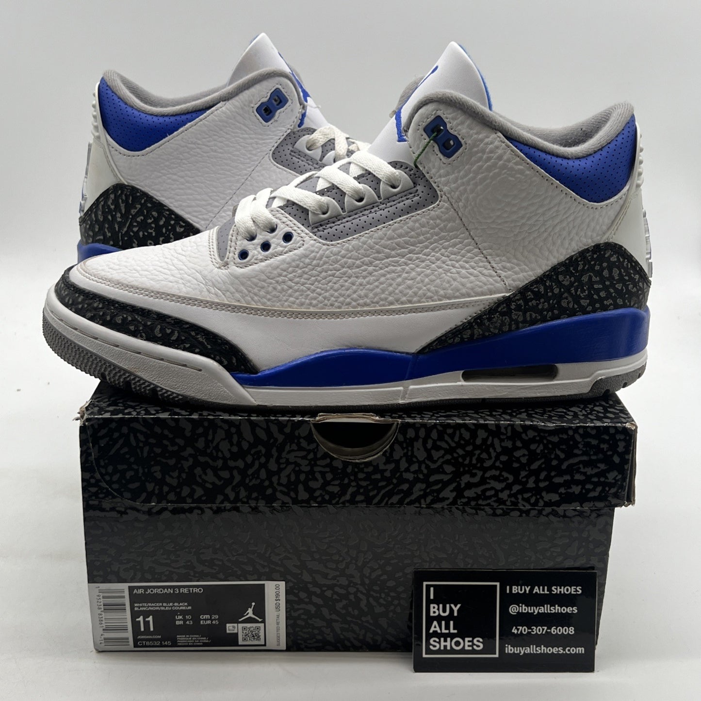 Size 11 - Air Jordan 3 Retro Mid Racer Blue (CT8532-145)