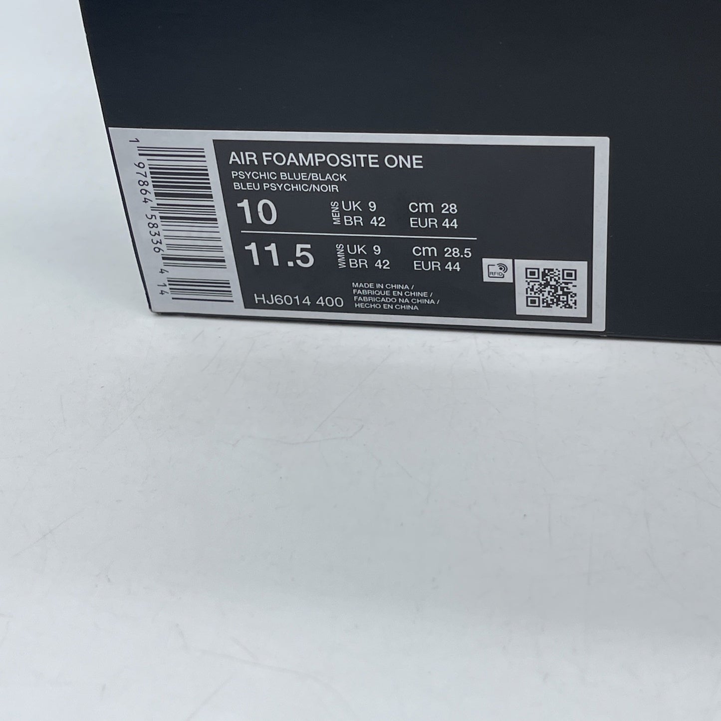 Size 10 - Nike Air Foamposite One Psychic Blue (HJ6014-400)