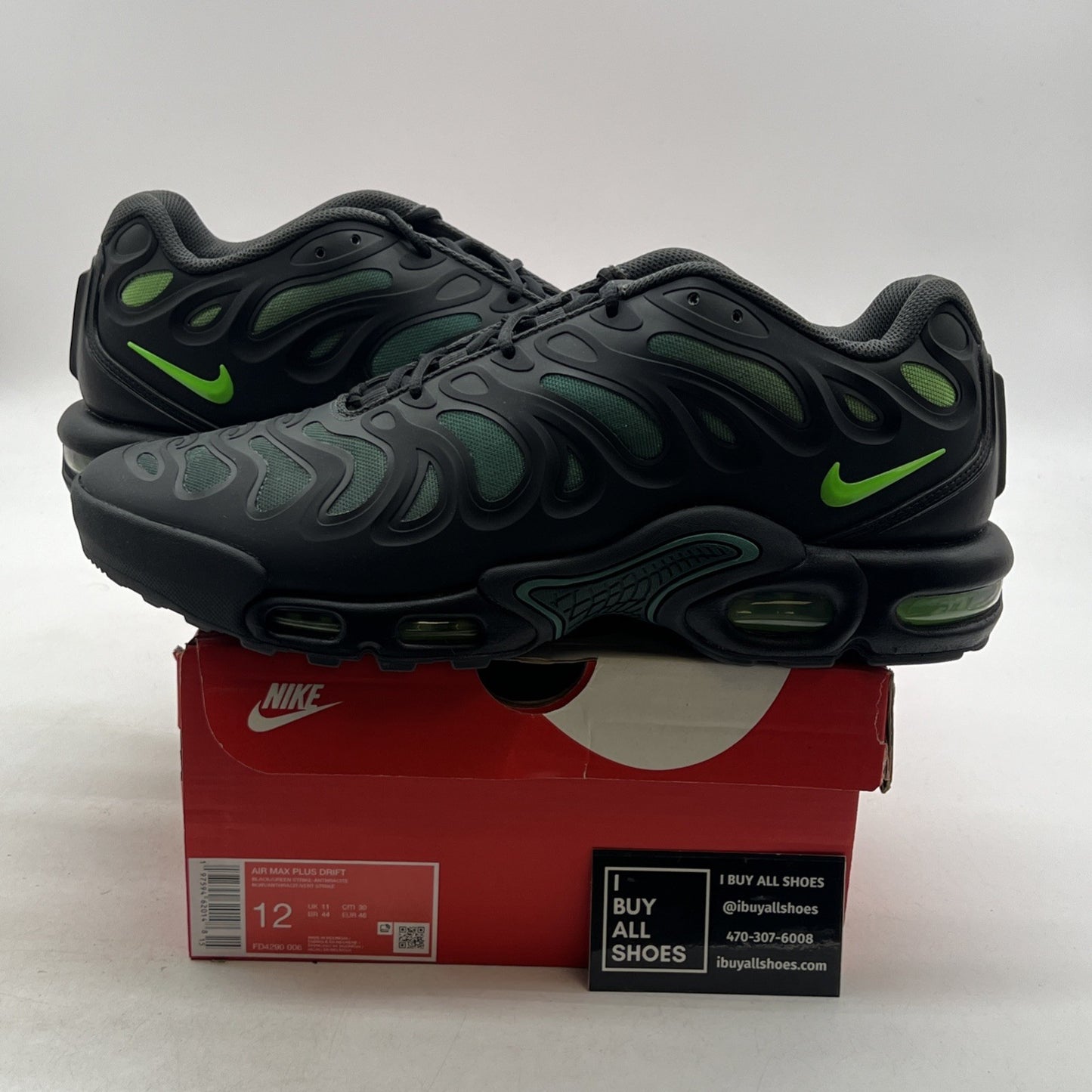 Size 12 - Nike Air Max Plus Drift Black Green Strike (FD4290-006)
