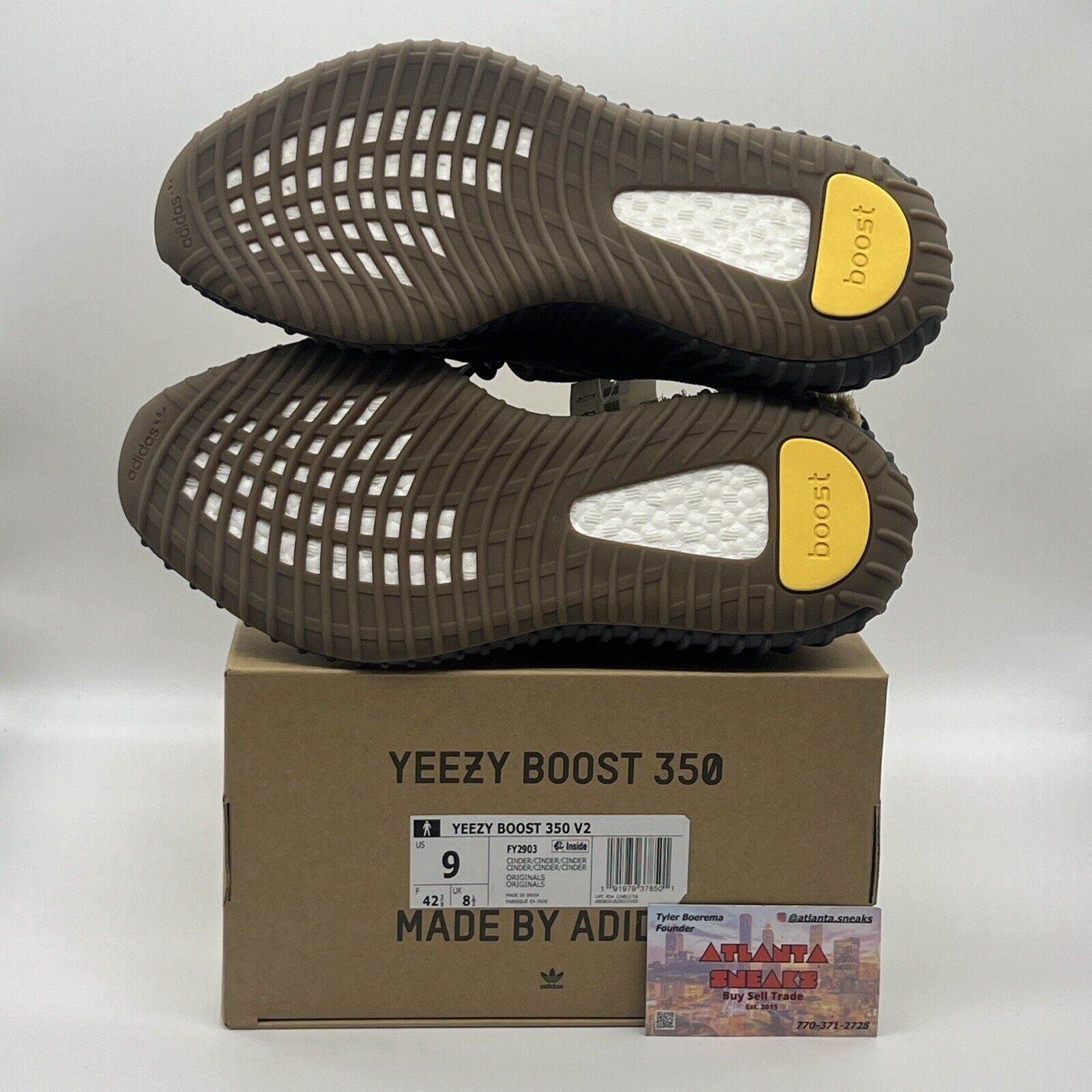 Size 9 - adidas Yeezy Boost 350 V2 Low Cinder Non-Reflective Brand New Og All DS