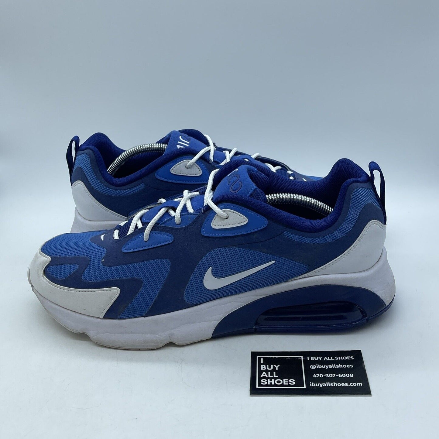 Size 13 - Nike Air Max 200 Pacific Blue White Suede Leather (AQ2568-400)