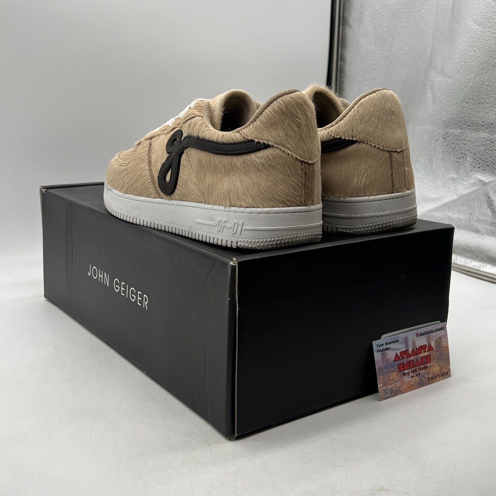 Size 11 - John Gieger Calf Hair Brown  White Air Force Style