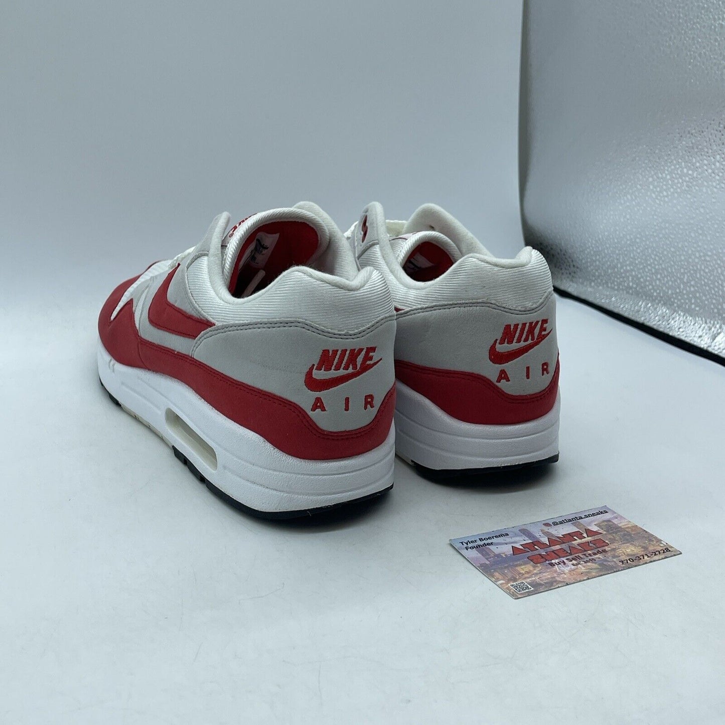 Size 12 - Nike Air Max 1 OG Anniversary 2017 Re-Release Red Suede (908375-103)