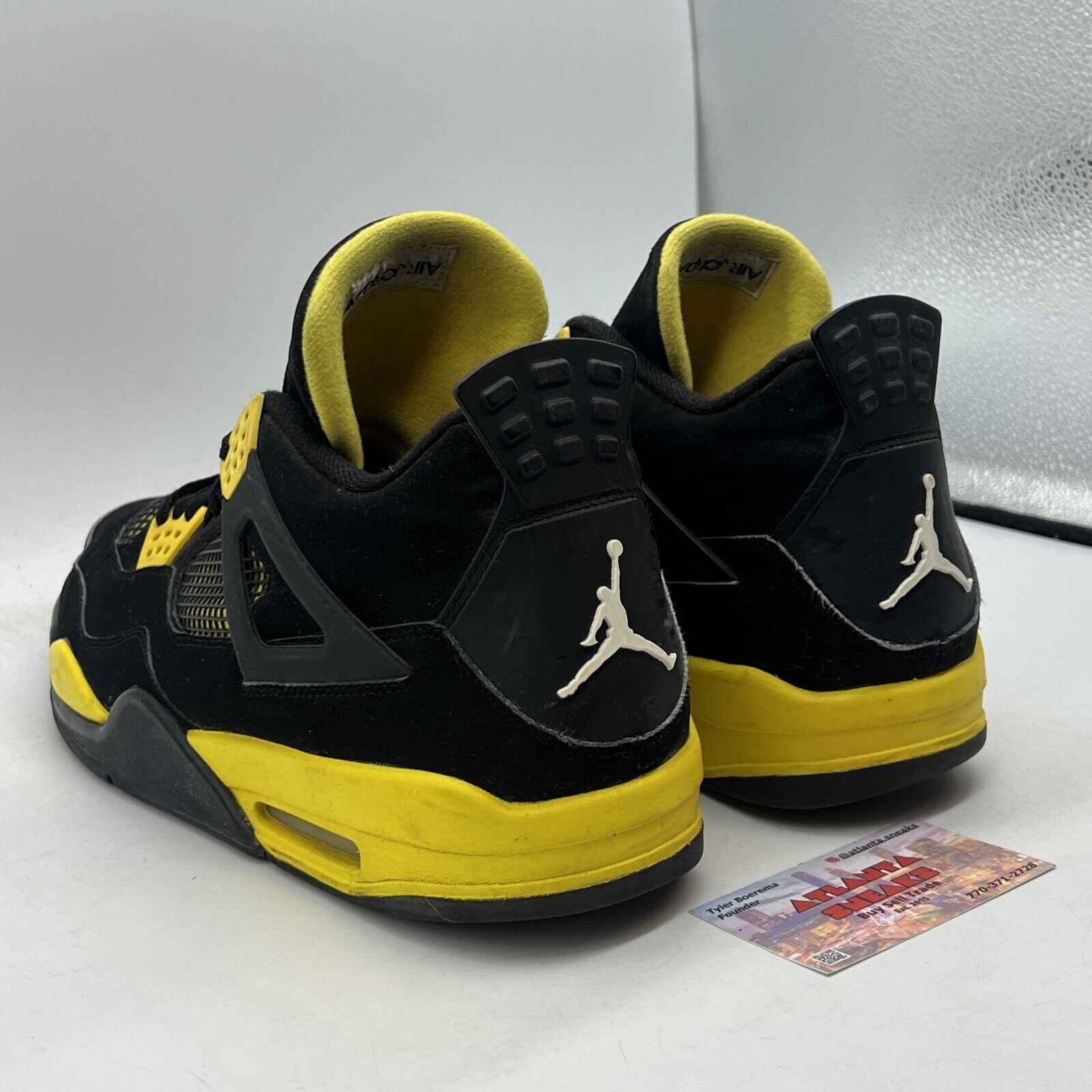 Size 14 - Jordan 4 Retro Low Thunder Yellow Black Suede (308497-008)