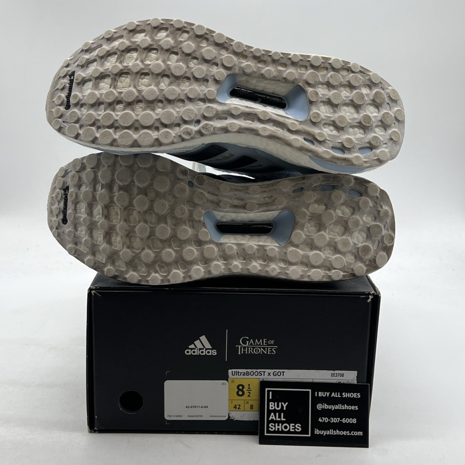 Size 8.5 - adidas Game Of Thrones x UltraBoost 4.0 White Walkers (EE3708)