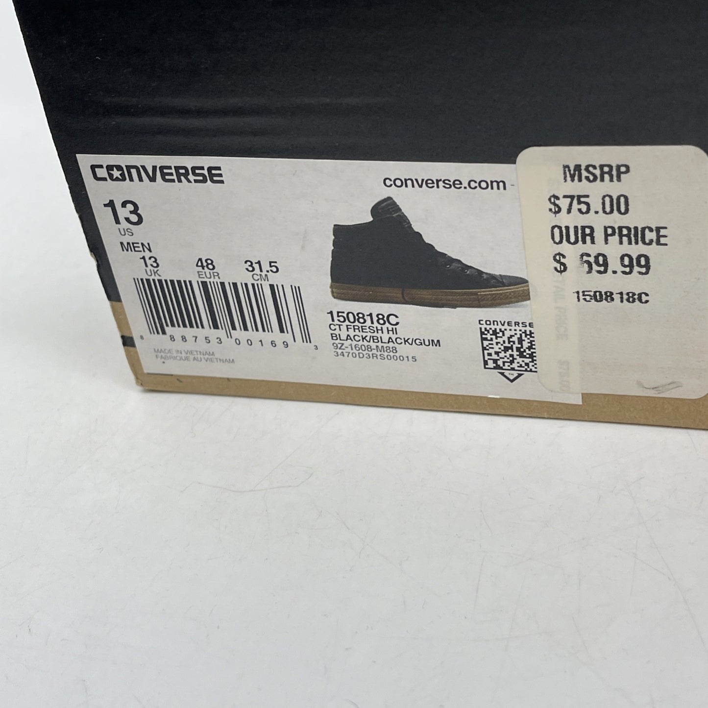 Size 13 - converse all star Black Leather (15081C)