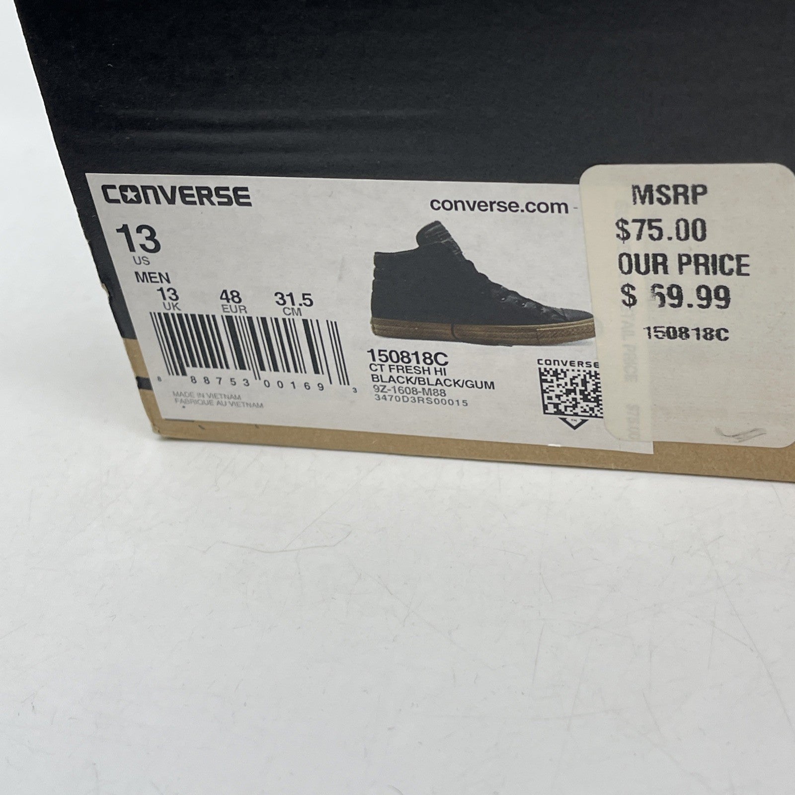 Size 13 - converse all star Black Leather (15081C)