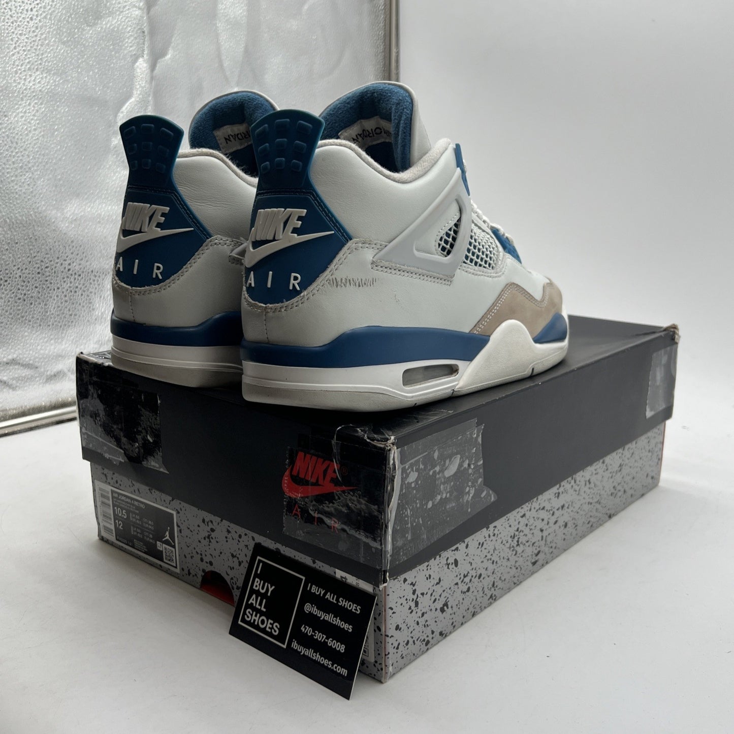 Size 10.5 - Air Jordan 4 Retro 2024 Military Blue (FV5029-141)