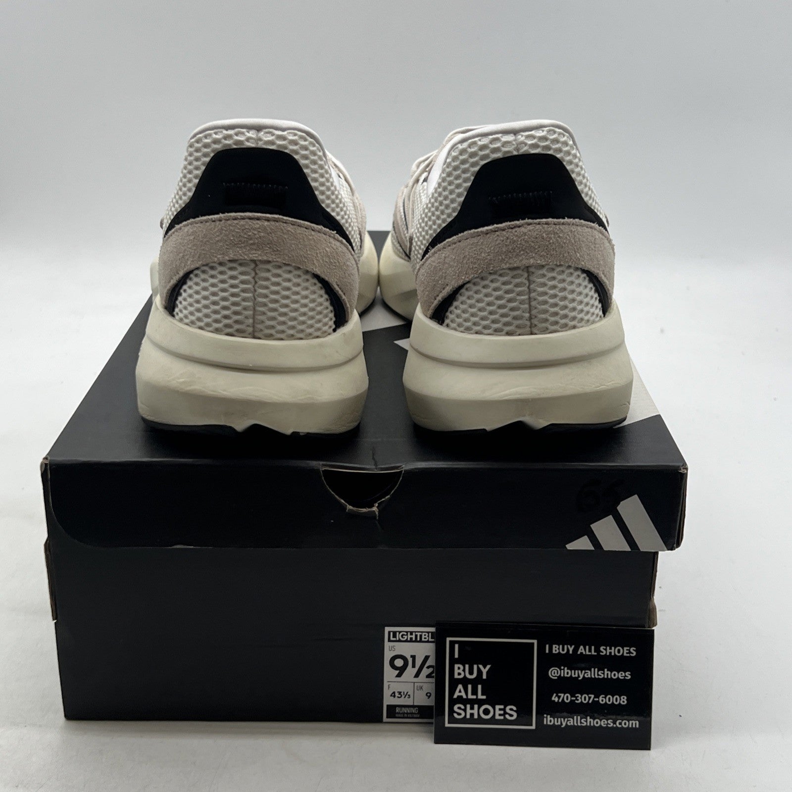 Size 9.5 - Adidas Lightblaze Alumina Black White (JH6944)