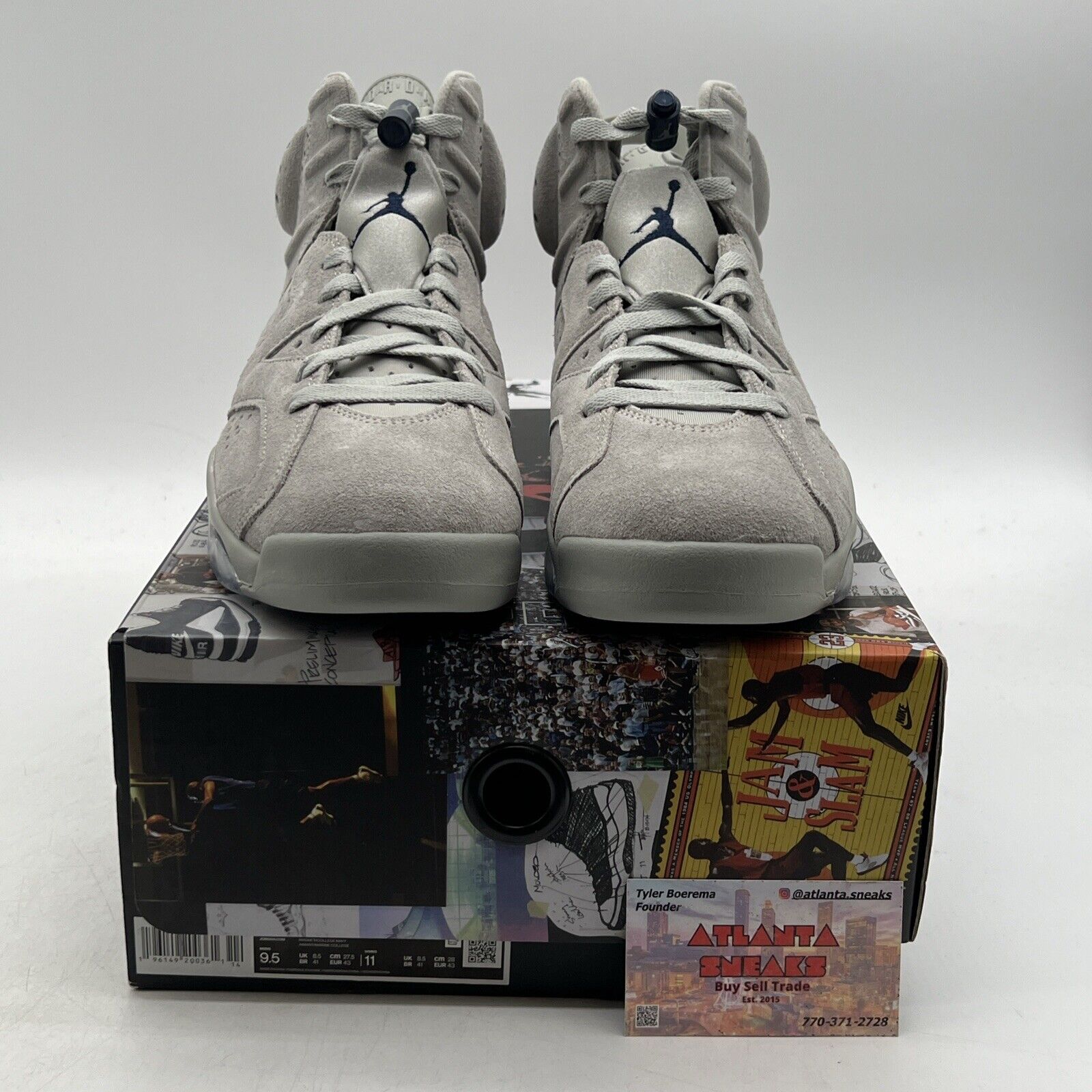 Size 9.5 - Jordan 6 Retro Mid Georgetown Suede Navy (CT8529-012)