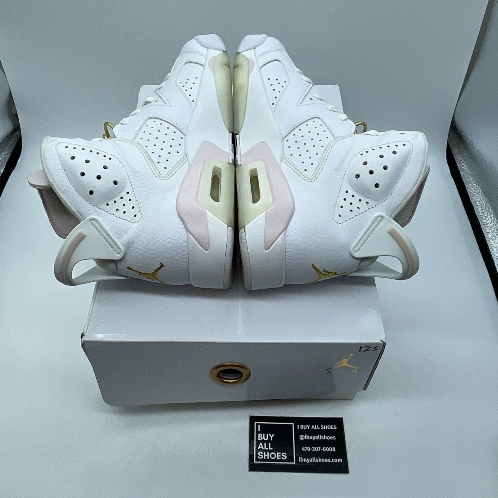 Size 9W - Air Jordan 6 Retro Gold Hoops White Pink Leather (DH9696-100)