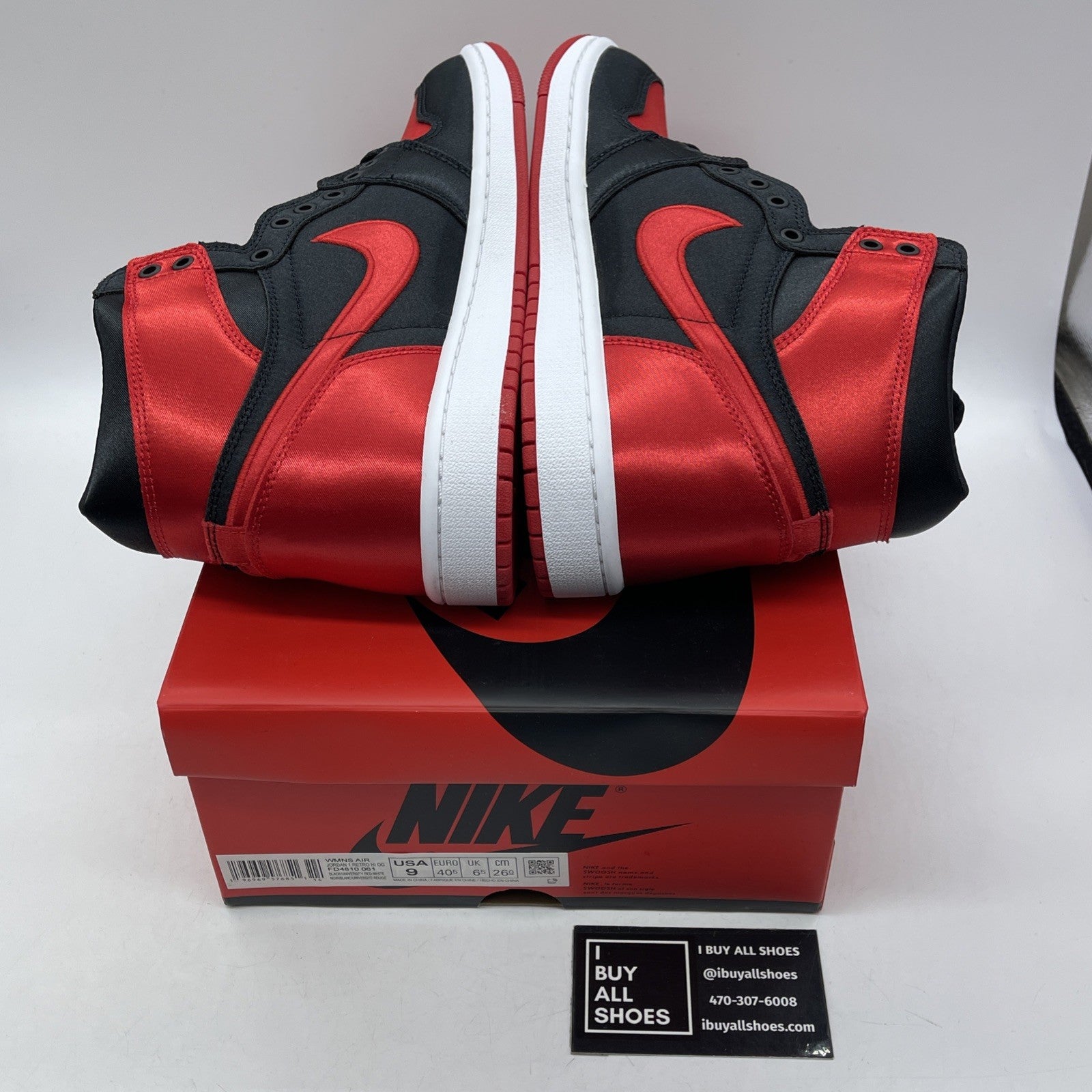 Size 9W - Air Jordan 1 Retro OG 2023 High Satin Bred Black Red (FD4810-061)