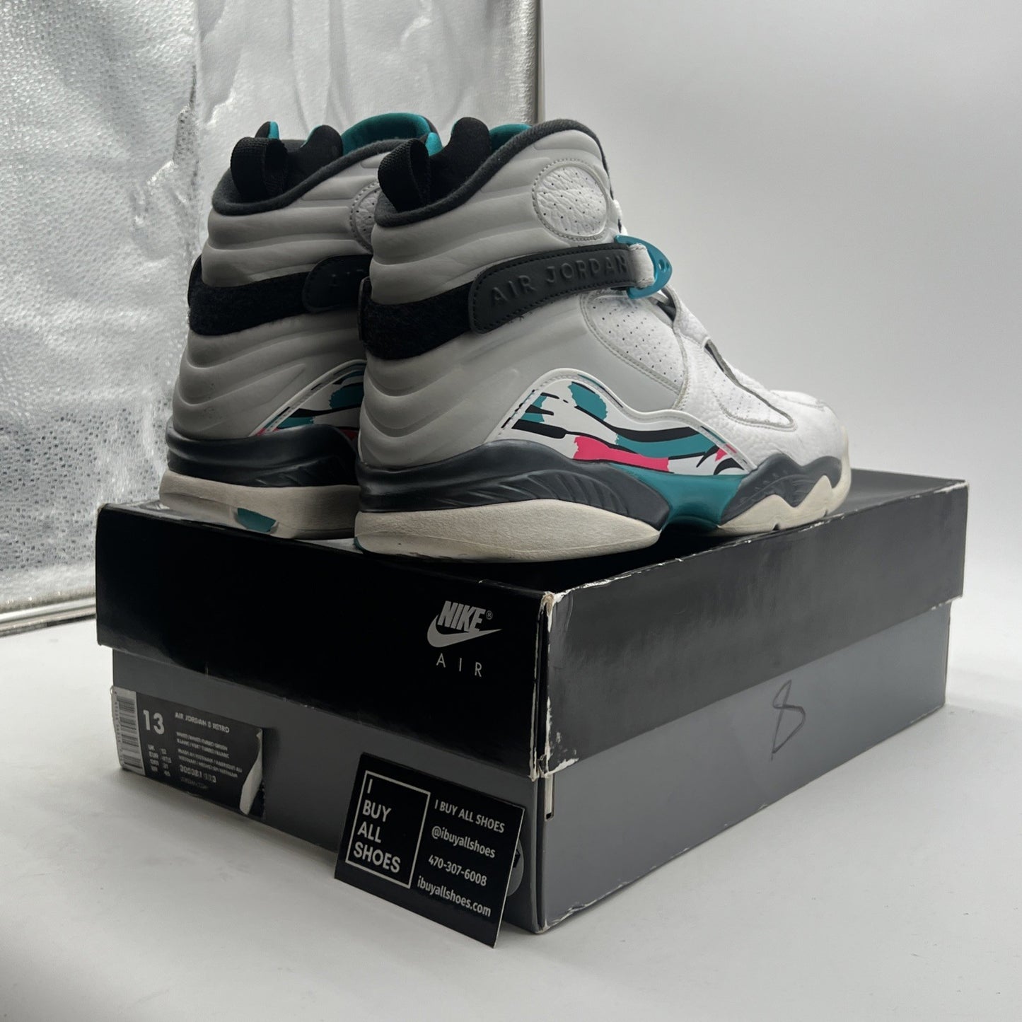 Size 13 - Air Jordan 8 Retro South Beach (305381-113)