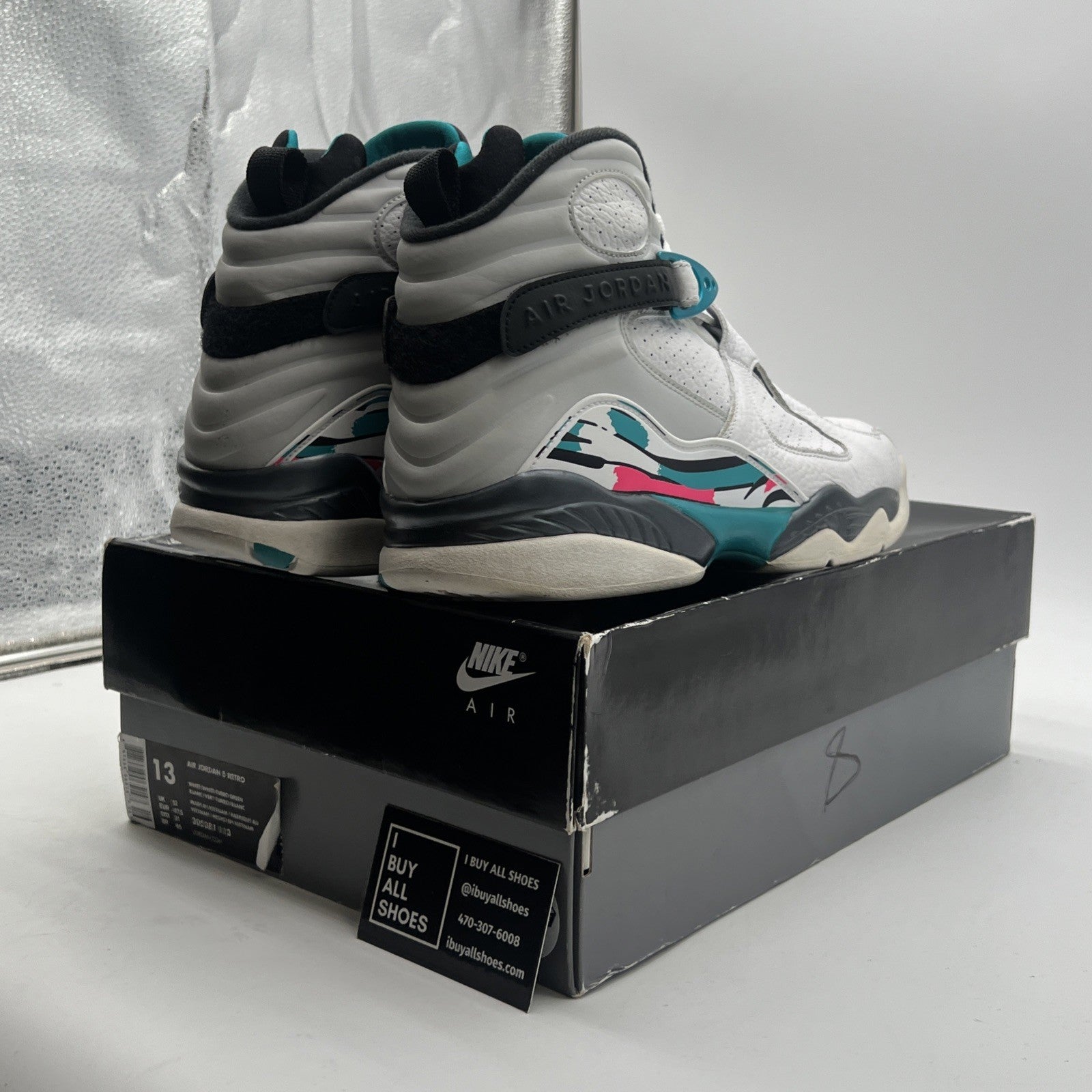 Size 13 - Air Jordan 8 Retro South Beach (305381-113)