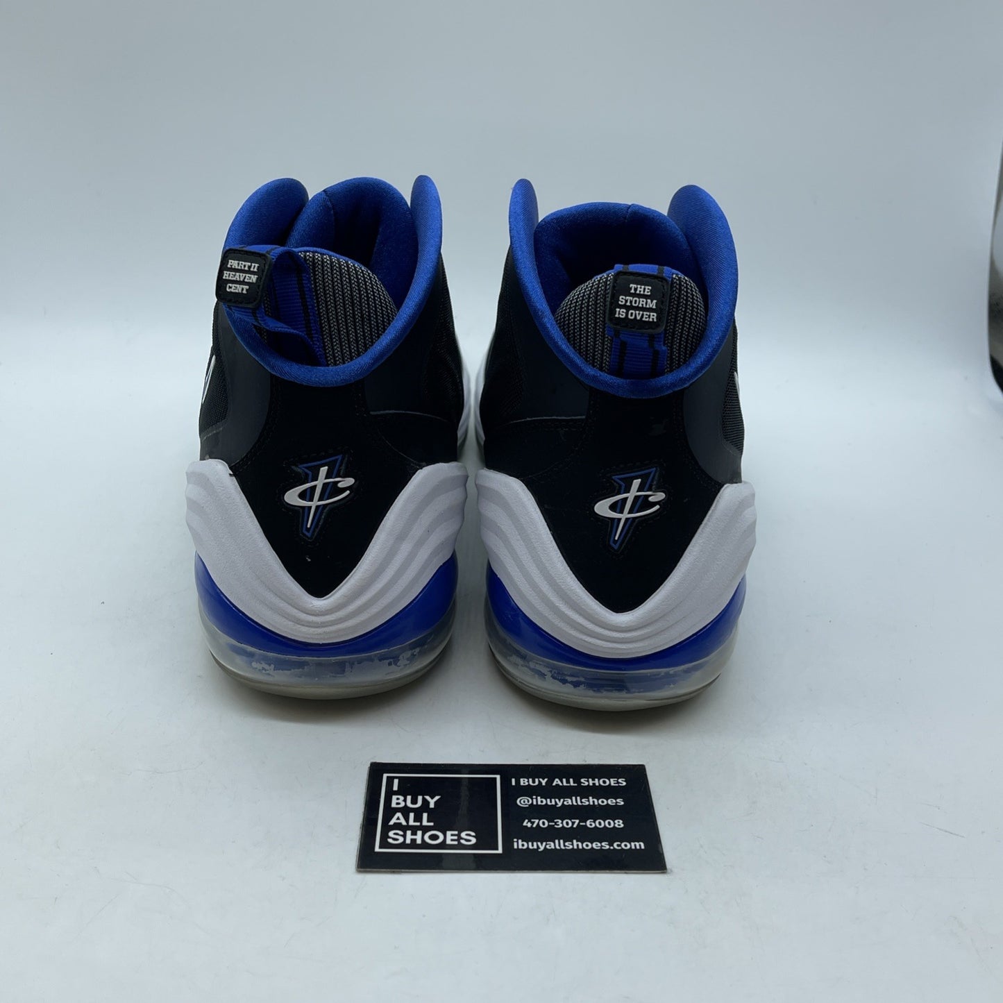 Size 13 - Nike Air Penny 5 Orlando Black Blue Suede Leather (537331-040)