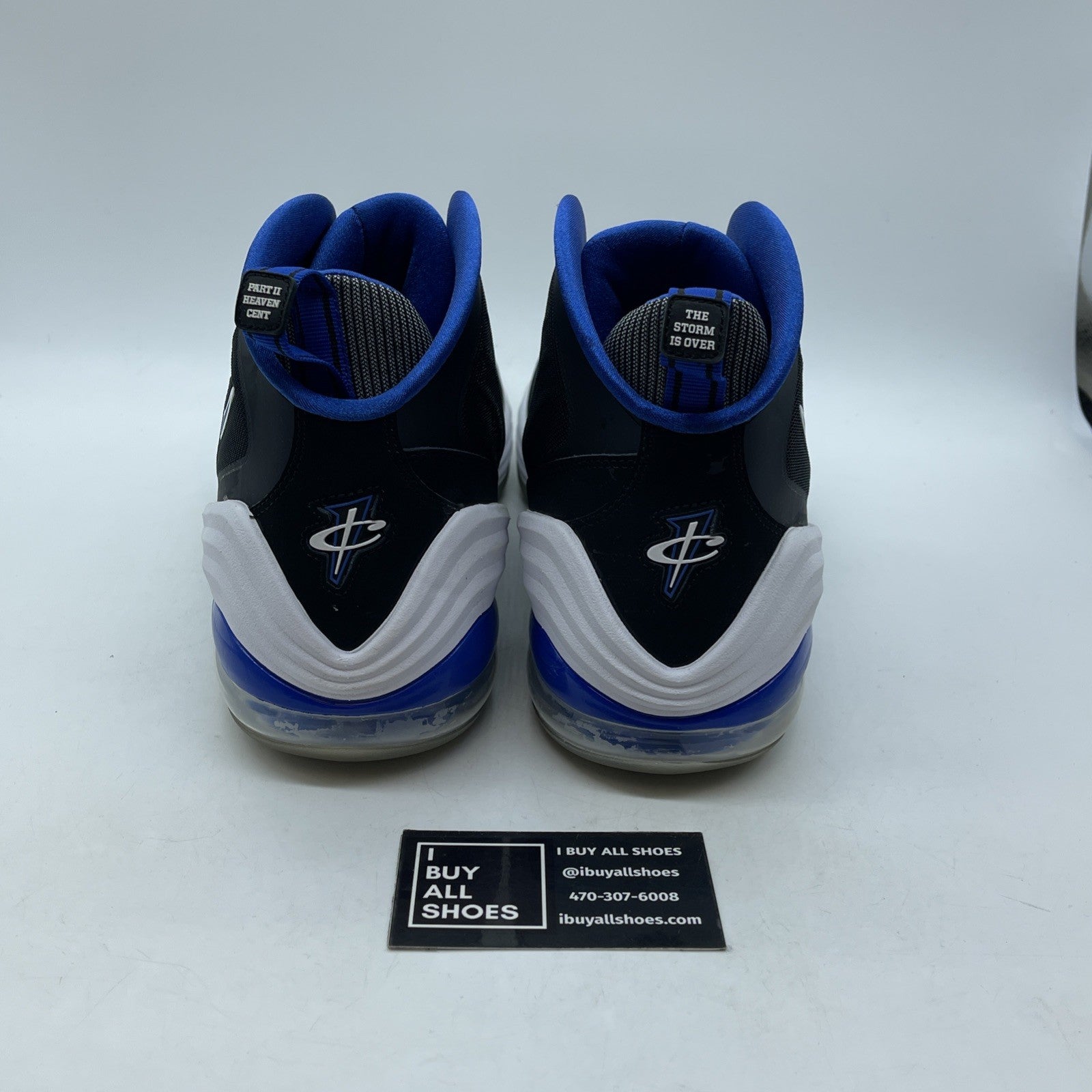 Size 13 - Nike Air Penny 5 Orlando Black Blue Suede Leather (537331-040)