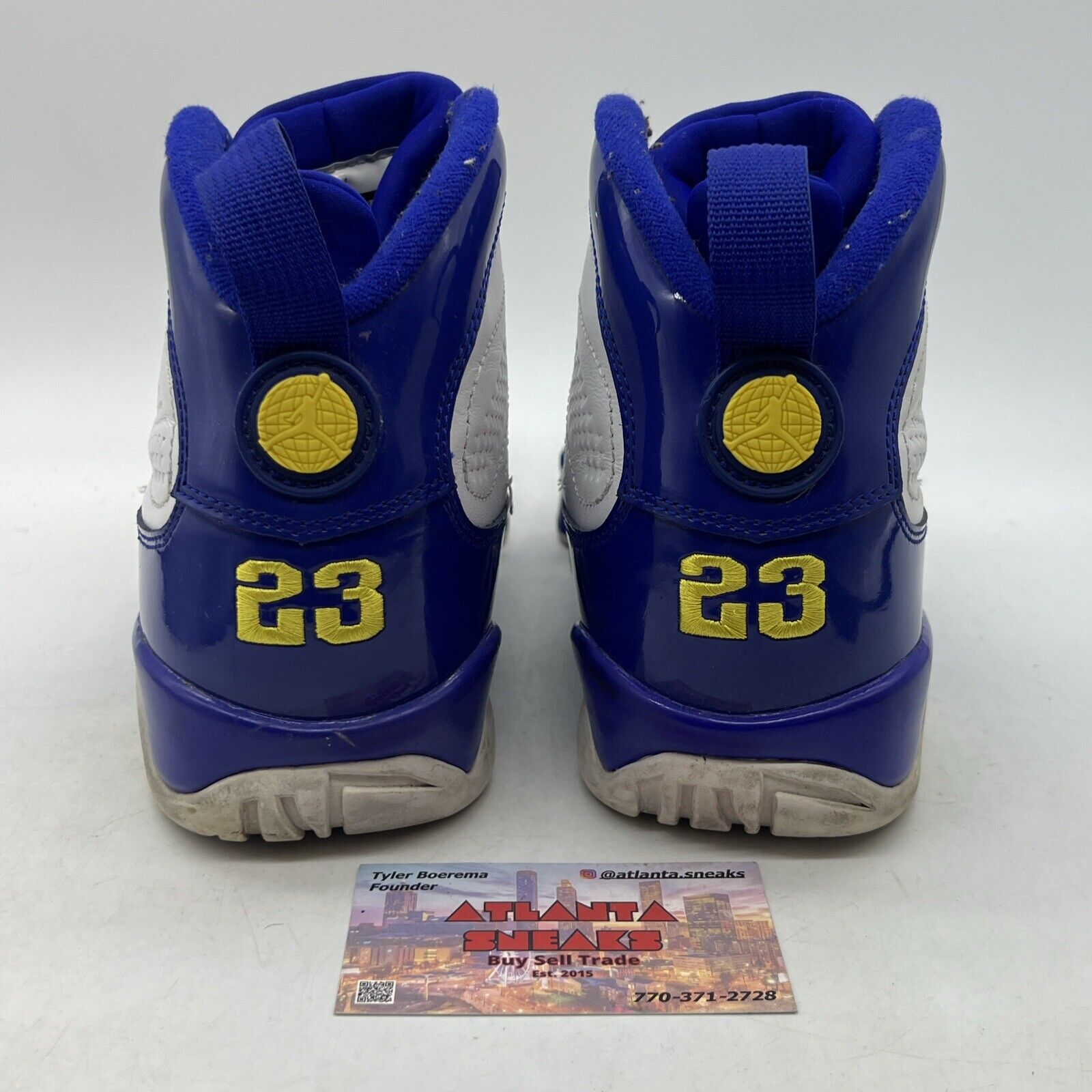 Size 8.5 - Air Jordan 9 Retro Kobe White Purple Yellow Leather (302370-121)