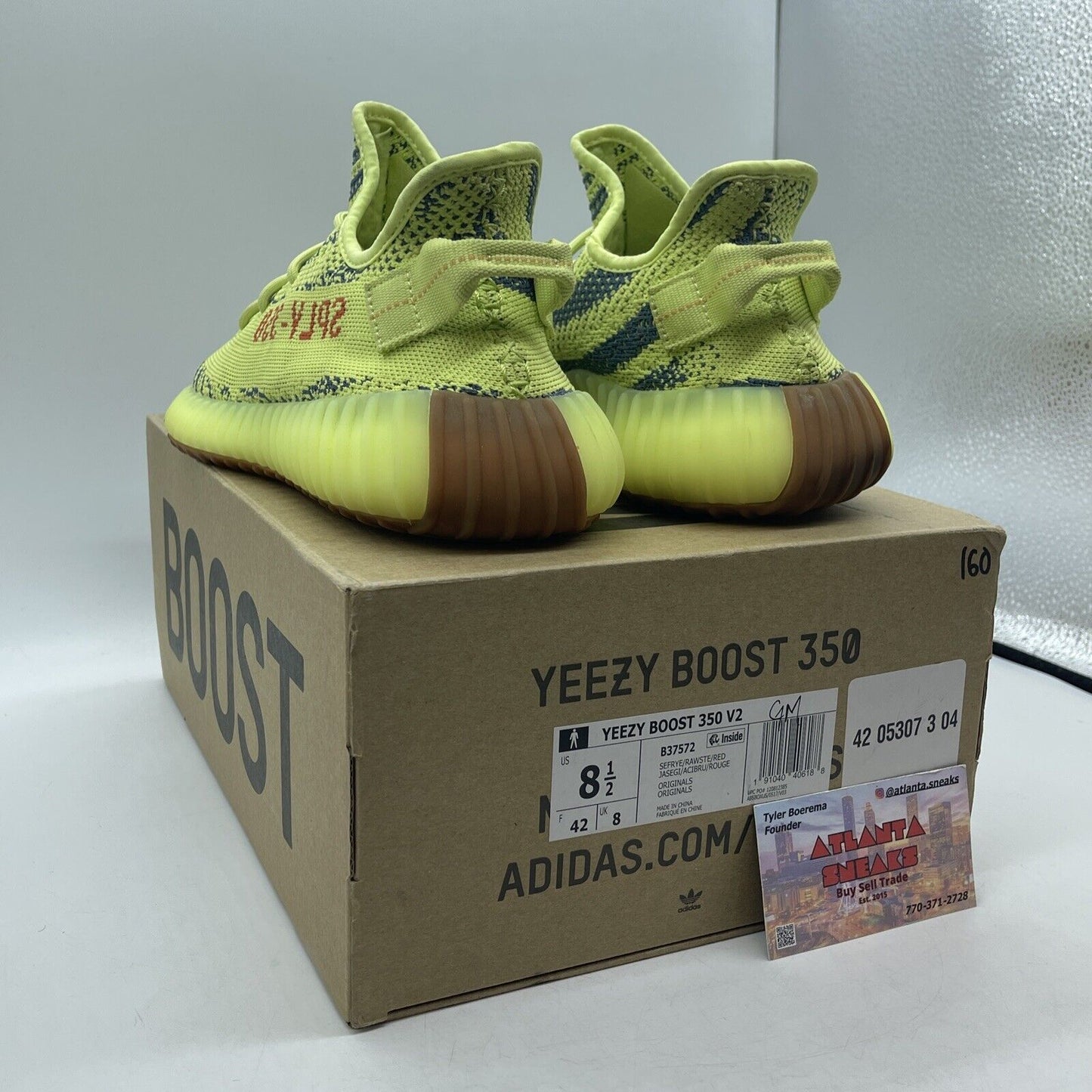 Size 8.5 - adidas Yeezy Boost 350 V2 Low Semi Frozen Yellow (B37572)