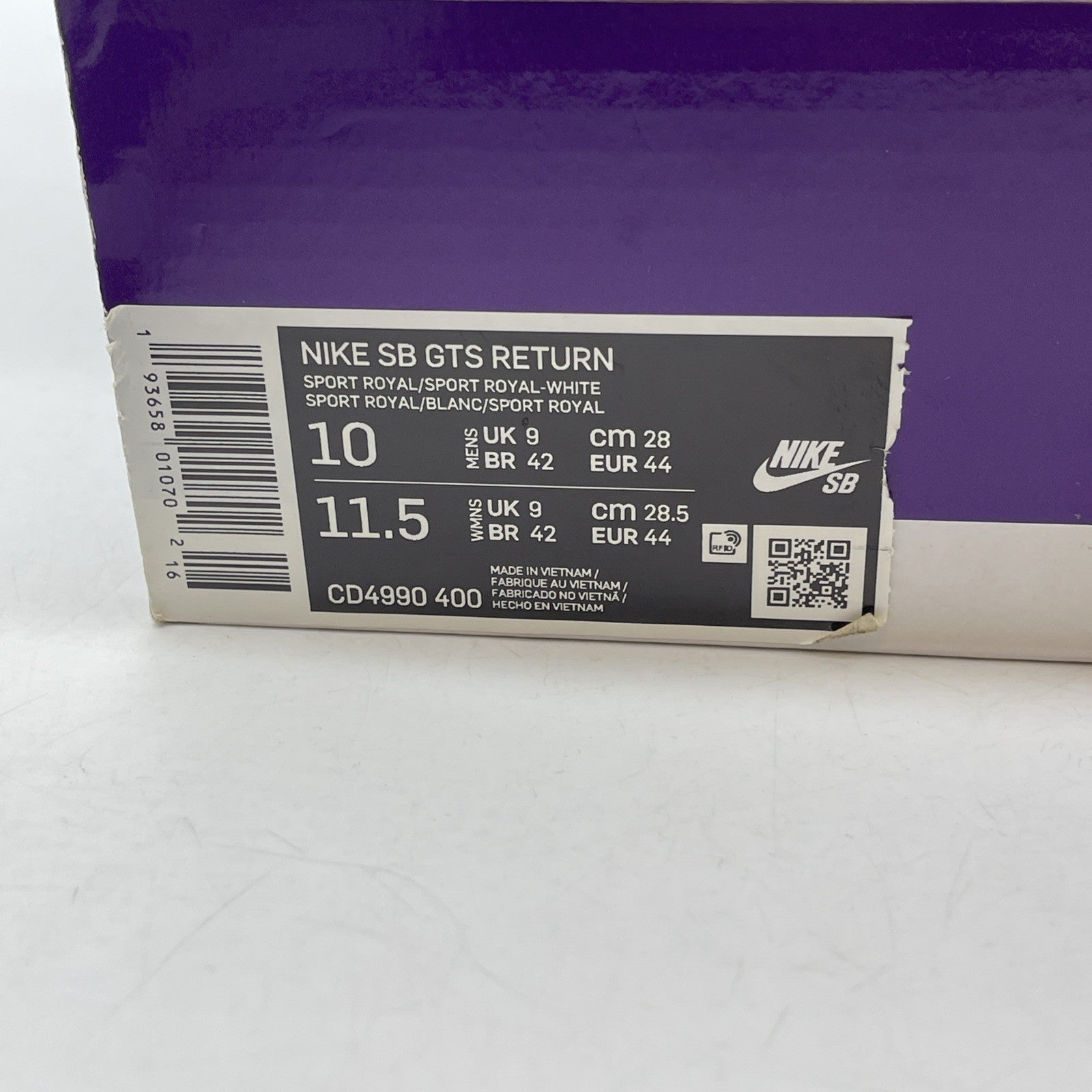 Size 10 - Nike GTS Return SB Sport Royal Blue Grey White Suede (CD4990-400)