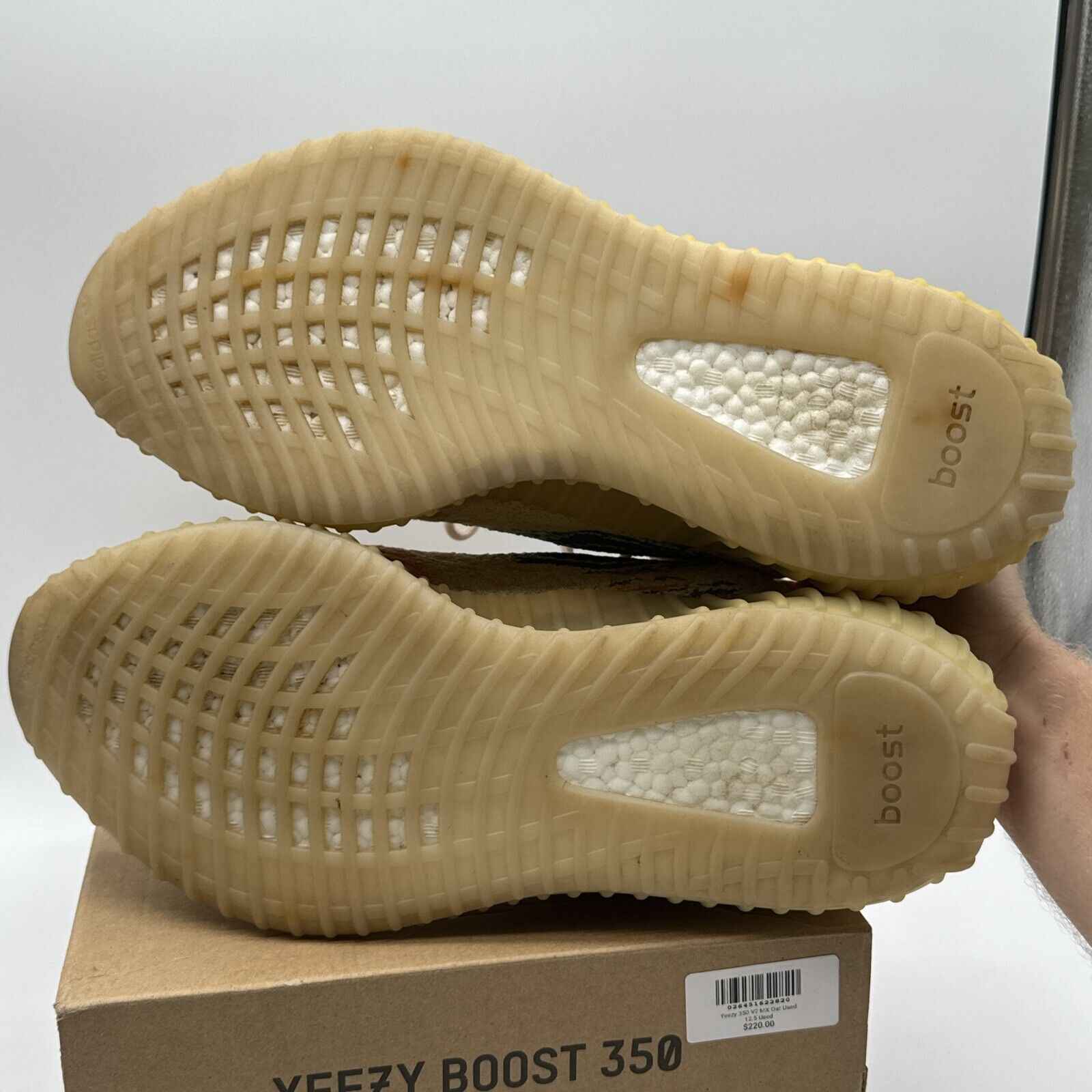 Size 12.5 - adidas Yeezy Boost 350 V2 Low MX Oat Yellow Blue Orange Comfy Kanye