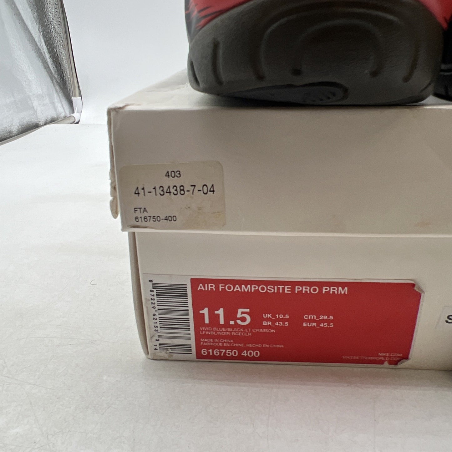 Size 11.5 - Nike Air Foamposite Pro Spider-Man (616750-400)