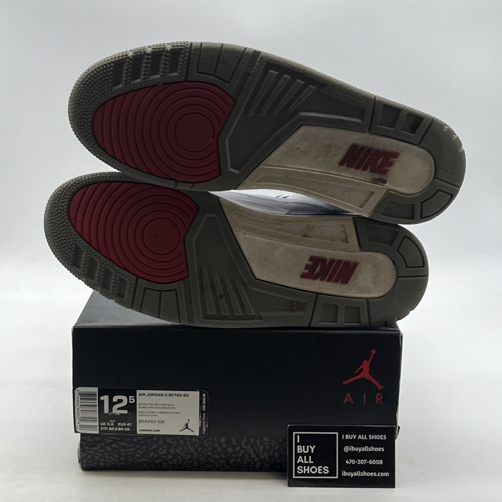 Size 12.5 - Air Jordan 3 Retro OG Mid True Blue (854262-106)