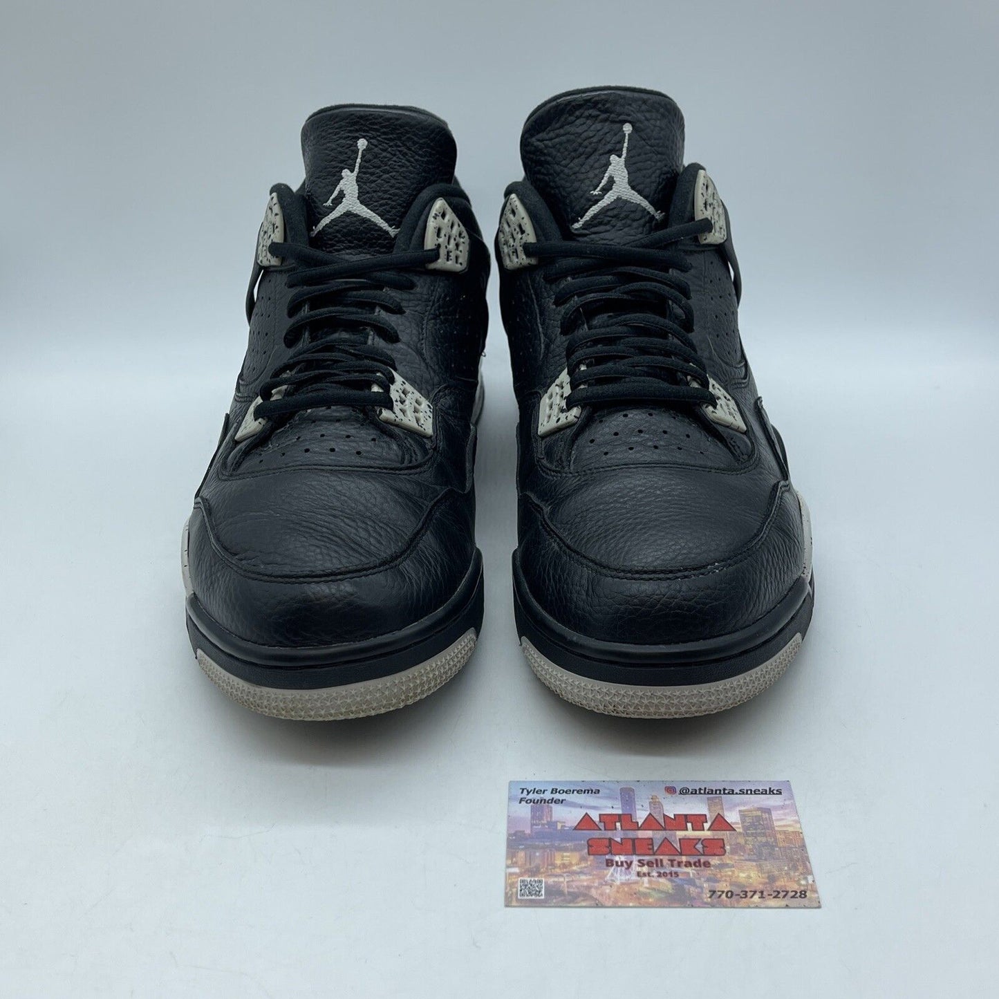 Size 13 - Jordan 4 Retro LS oreo 2015 Black White Grey Leather (314254-003)