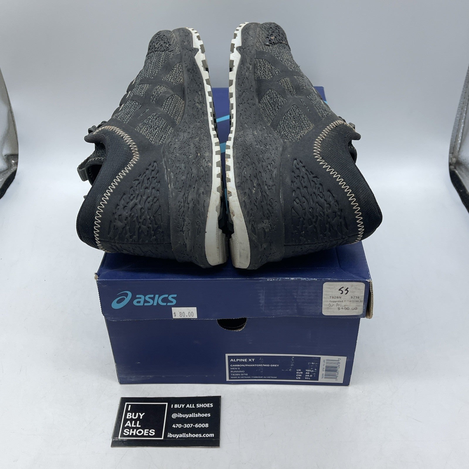 Size 11.5 - Asics Alpine XT Black Gray (T828N-001)
