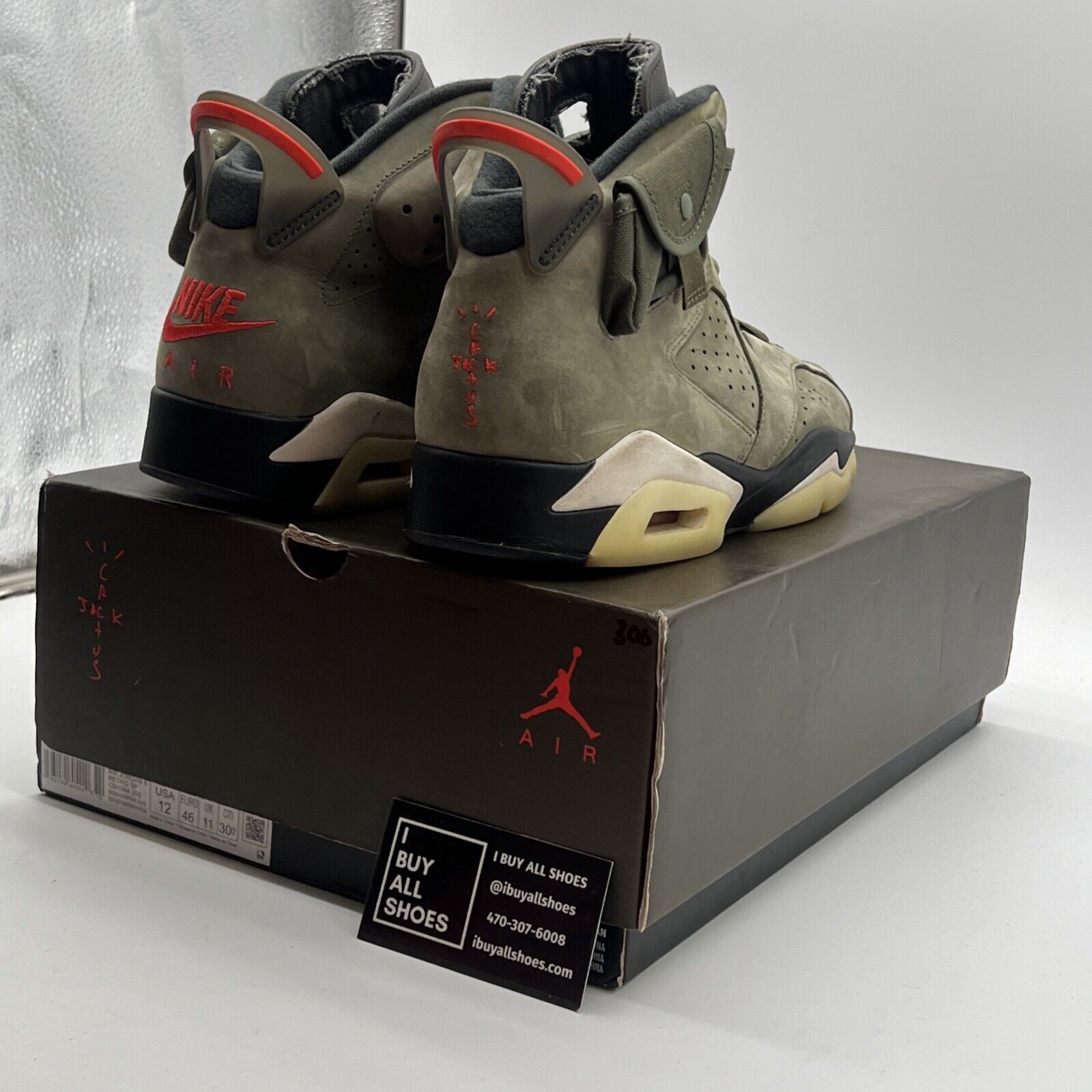 Size 12 - Air Jordan 6 Retro x Travis Scott Mid Olive (CN1084-200)