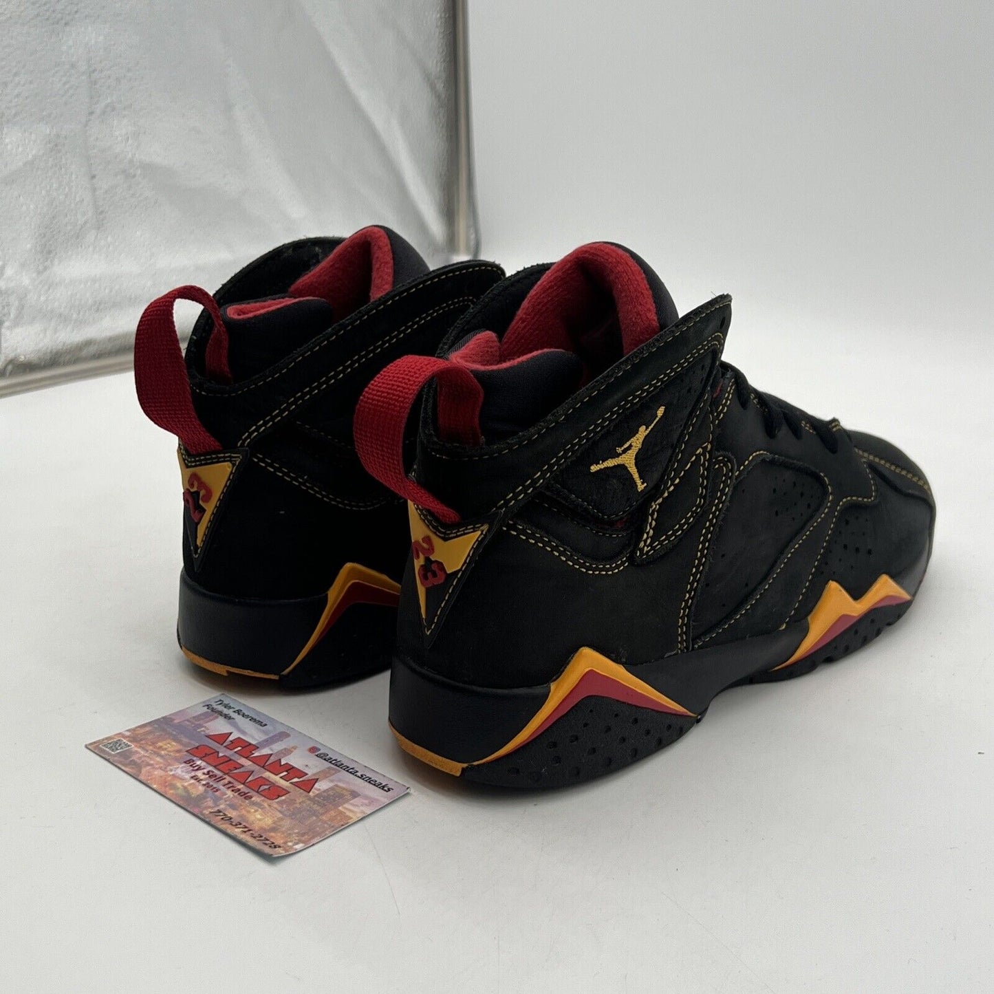 Size 6.5Y - Jordan 7 Retro Citrus Black Red Yellow Suede (DQ6040-081)