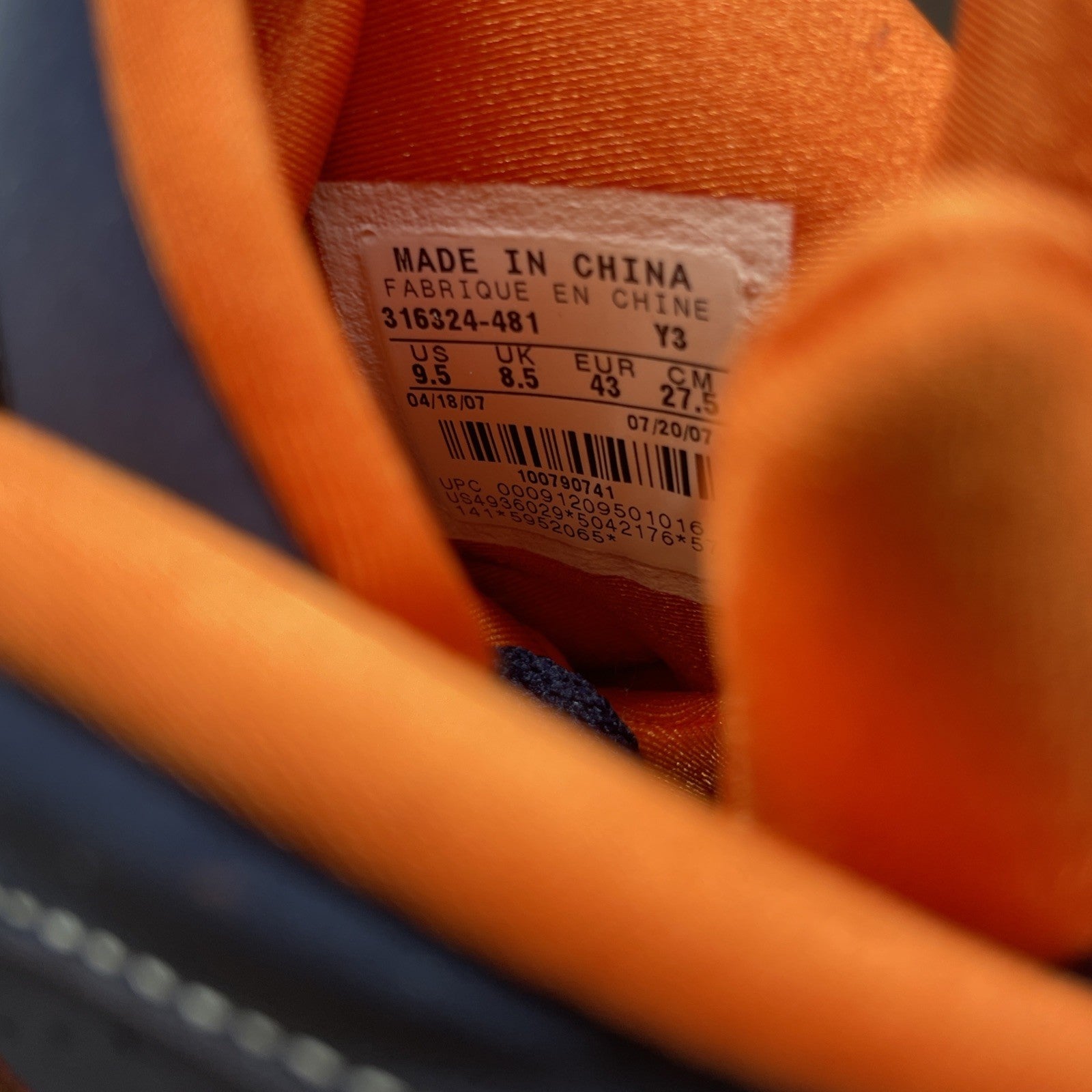 Size 9.5 - Air Jordan 8 Retro LS Pea Pods Blue Orange Suede (316324-481)