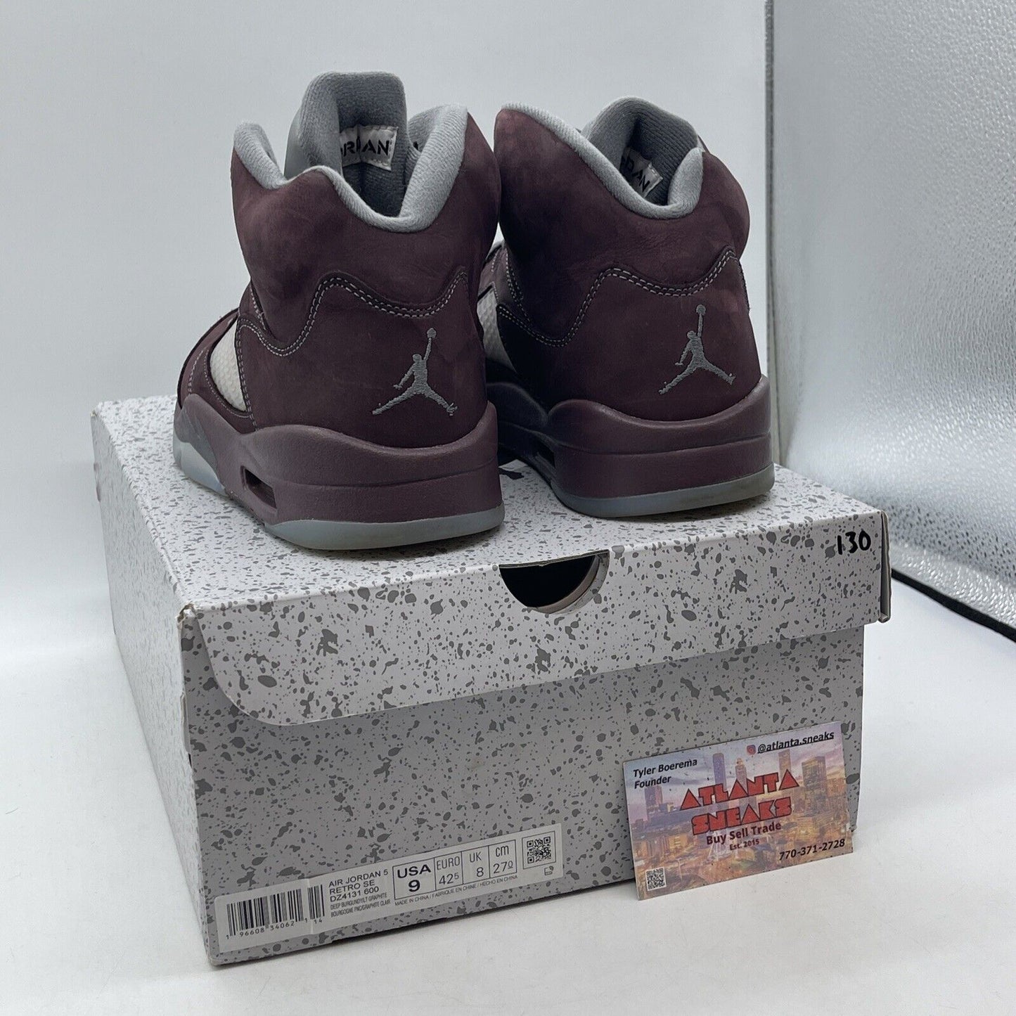 Size 9 - Air Jordan 5 Retro SE 2023 Burgundy Suede Grey White (DZ4131-600)