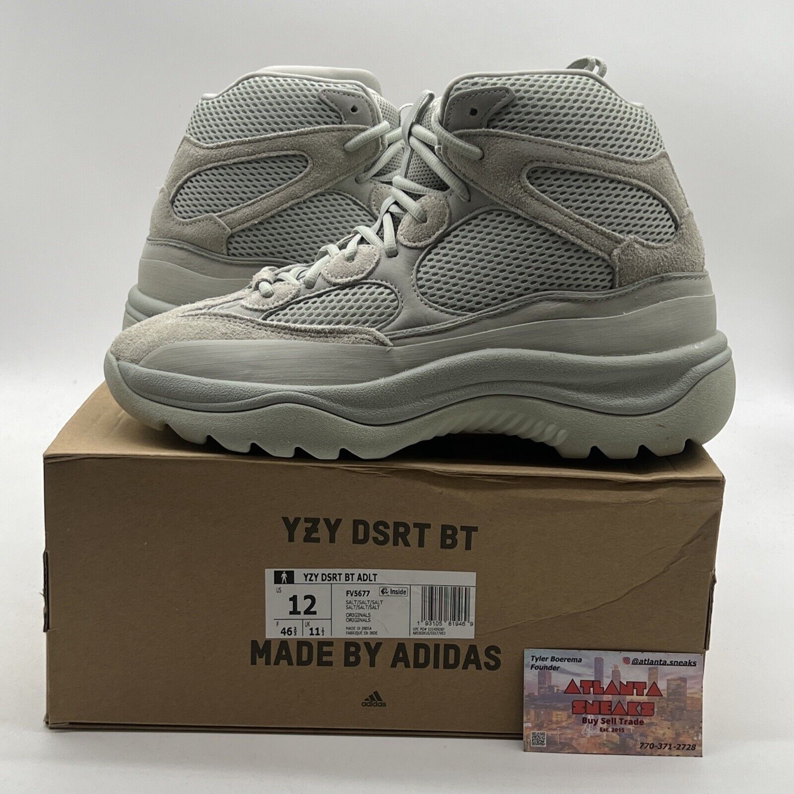 Size 12 - adidas Yeezy Desert Boot Salt - (FV5677)