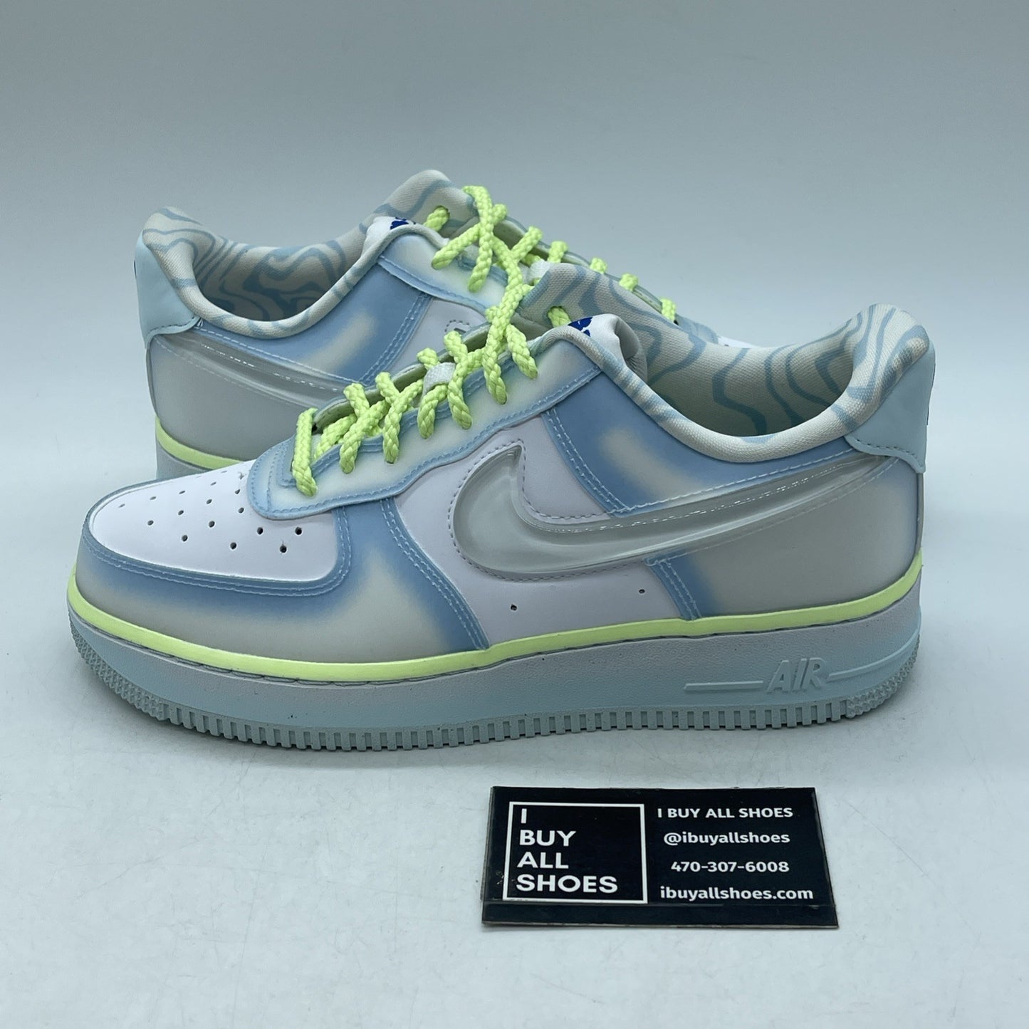 Size 7.5W - Serena Williams Design Crew x Nike Air Force 1 '07 Psychic Blue