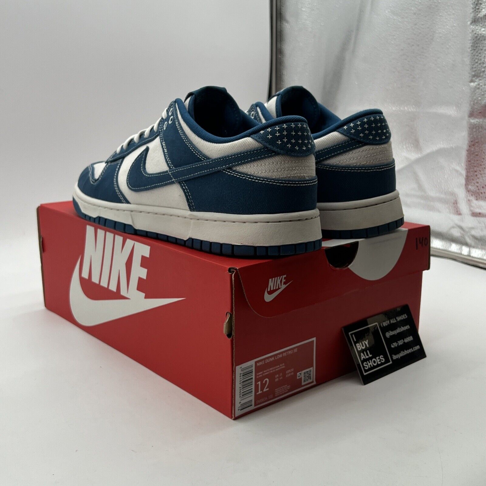 Size 12 - Nike Dunk Low SE Sashiko - Industrial Blue (DV0834-101)