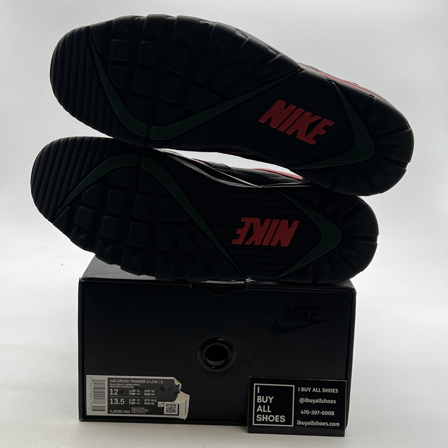 Size 12 - Nike Supreme x Air Cross Trainer 3 Low Black Gorge Green (CJ5291-001)