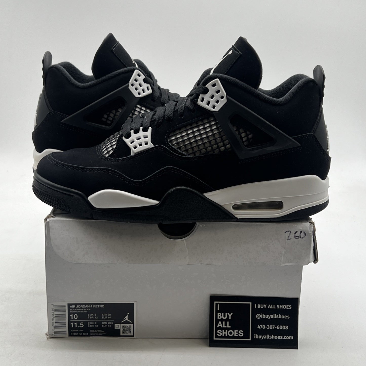 Size 10 - Air Jordan 4 Retro White Thunder (FQ8138-001)
