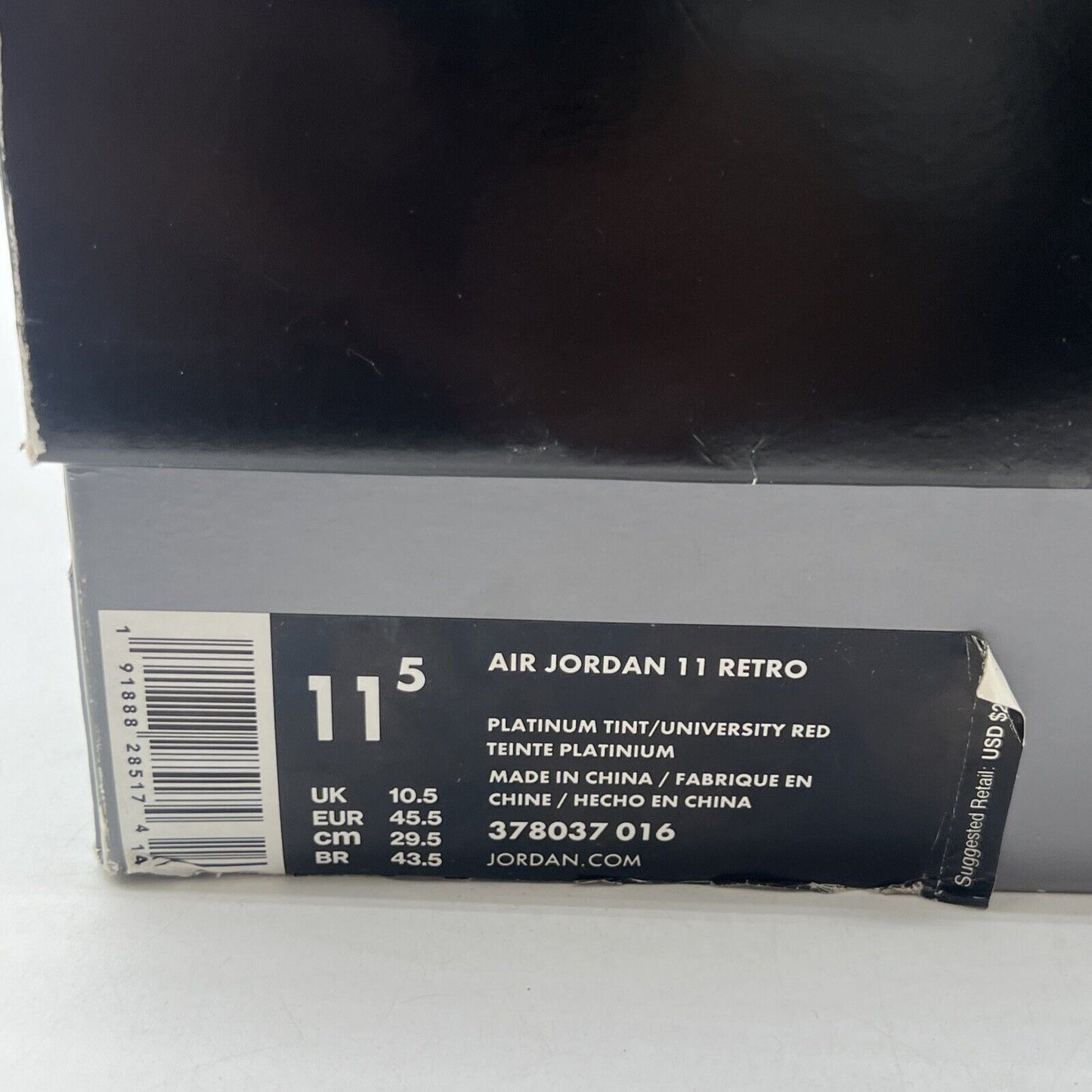 Size 11.5 - Air Jordan 11 Retro Platinum Tint (378037-016)