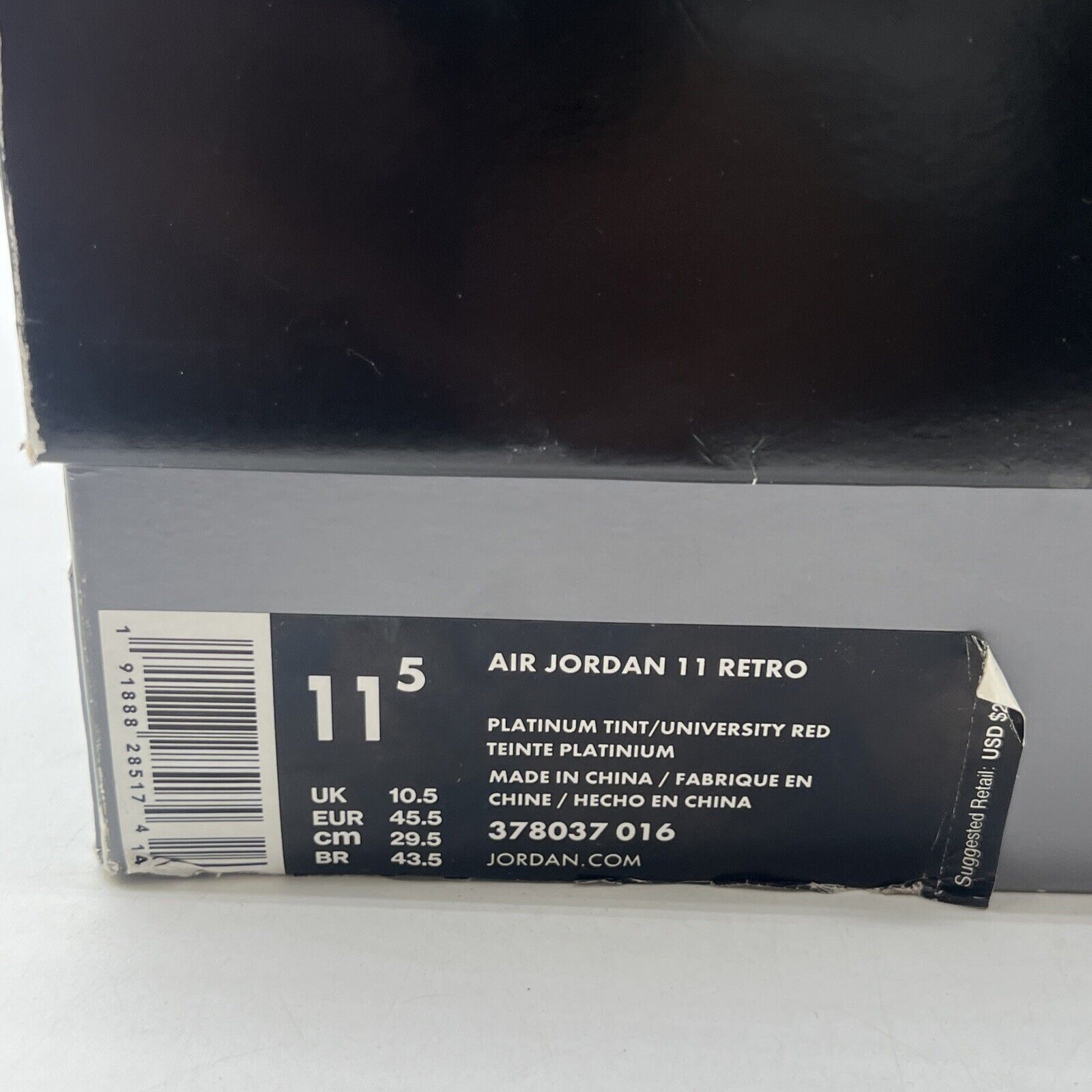 Size 11.5 - Air Jordan 11 Retro Platinum Tint (378037-016)