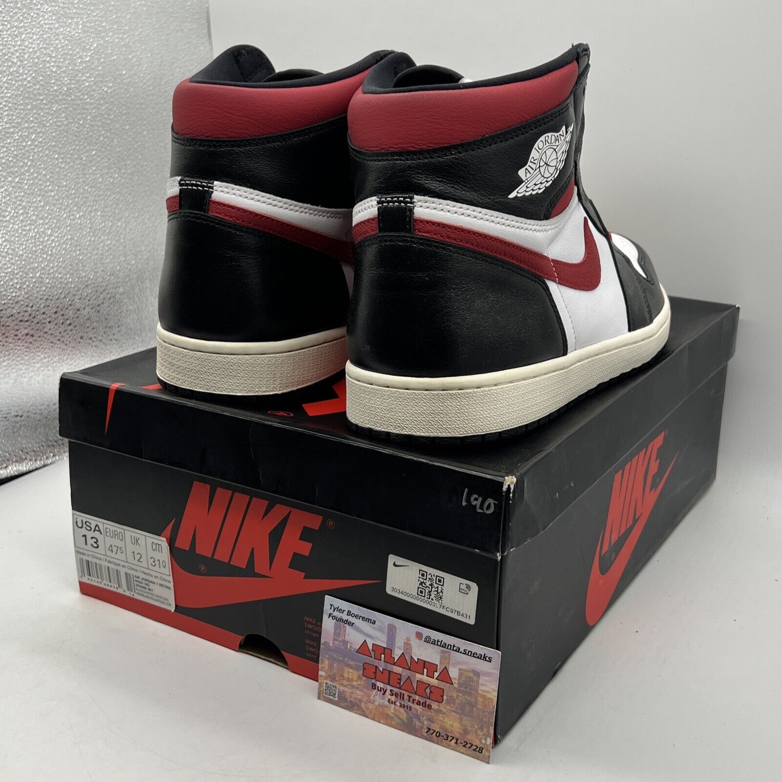 Size 13 - Jordan 1 Retro High OG Gym Red 2019 Black Red White Leather