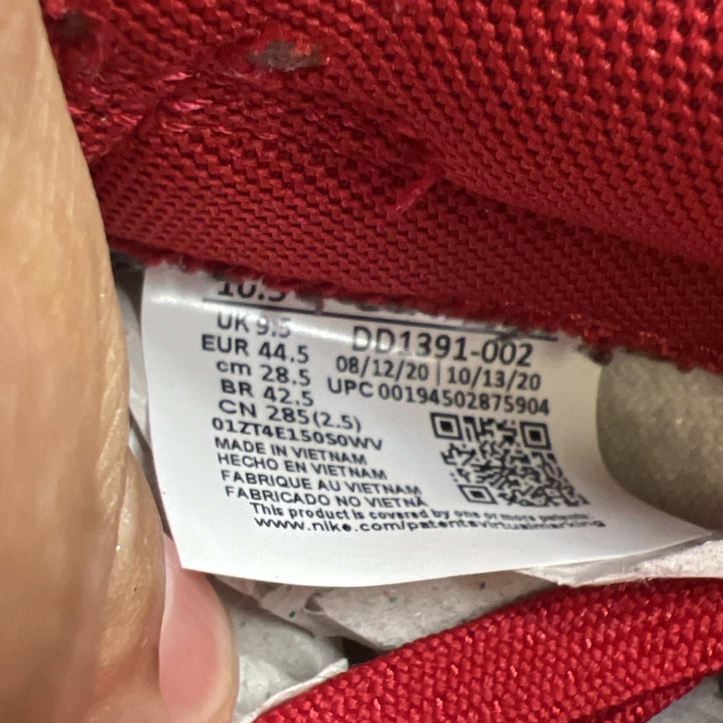 Size 10.5 - Nike Dunk Low SP UNLV 2021 (DD1391-002)