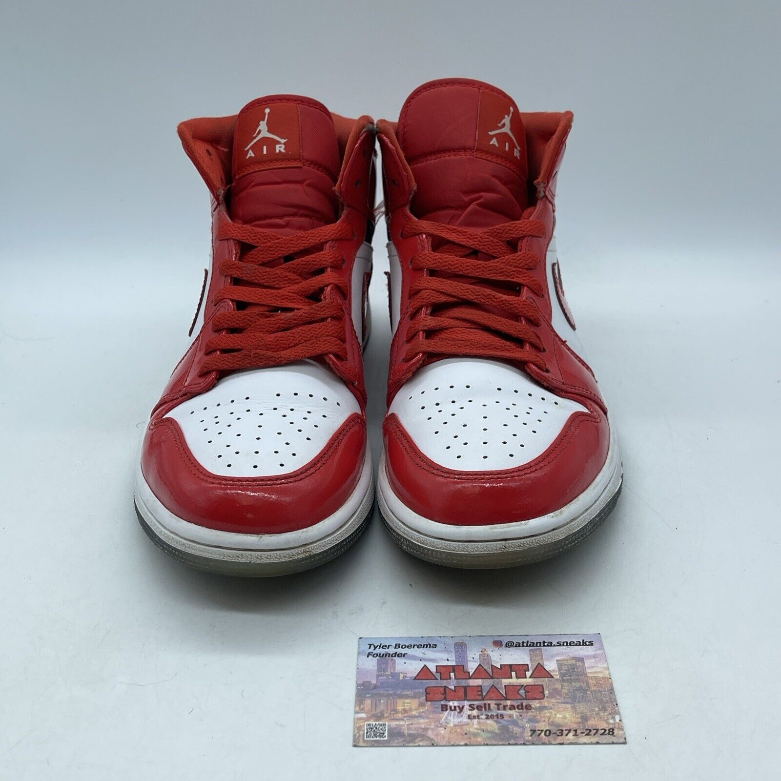 Size 9 - Air Jordan 1 Mid Barcelona Sweater Red White Leather Suede (DC7294-600)