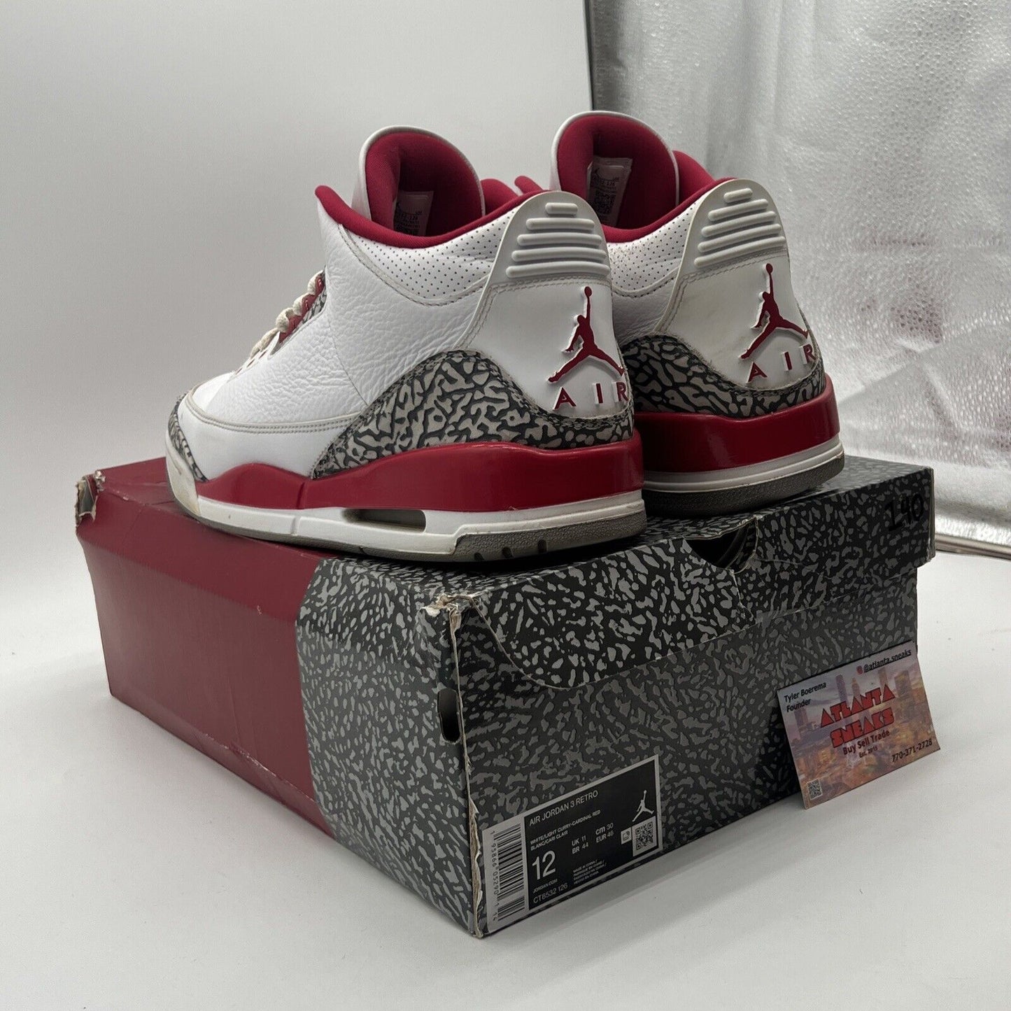 Size 12 - Jordan 3 Retro Mid Cardinal Red White Grey Yellow (CT8532-126)