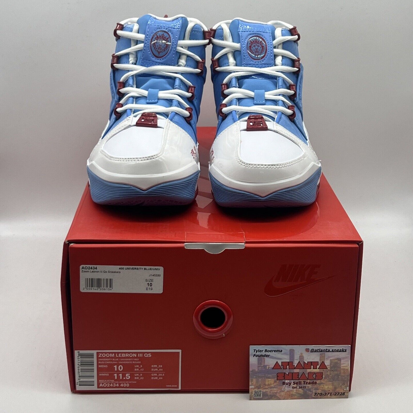 Size 10 - Nike Zoom LeBron 3 Houston Oilers Brand New Og All University Blue