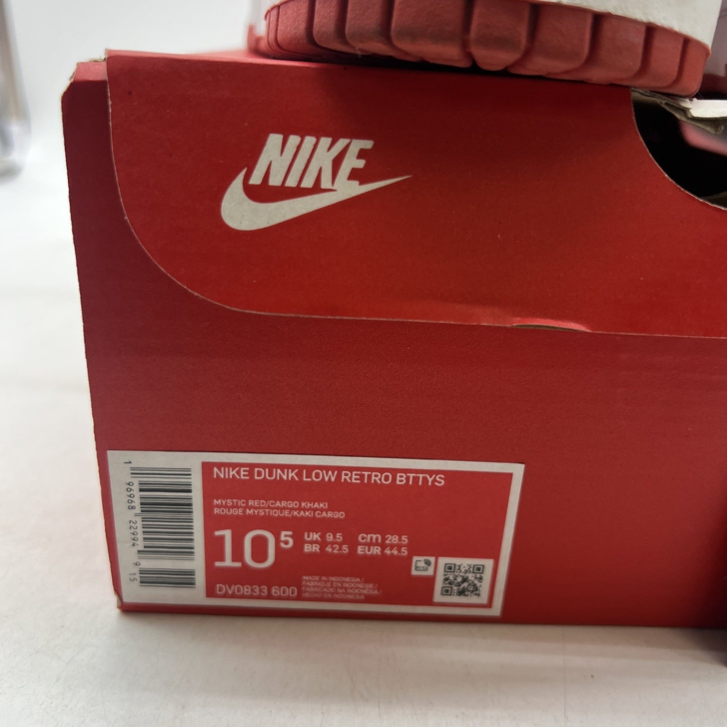 Size 10.5 - Nike Dunk Low Cargo Khaki Mystic Red (DV0833-600)