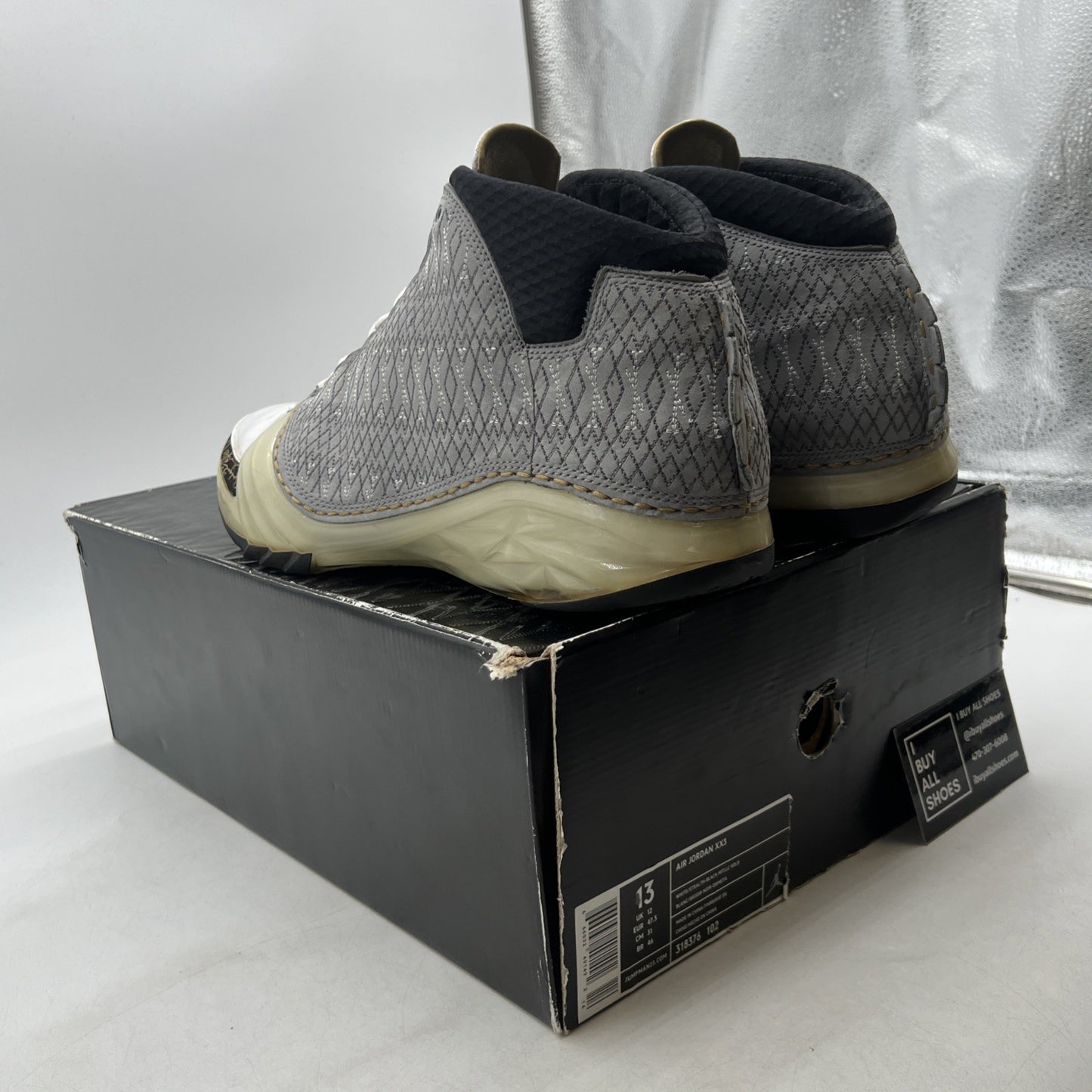 Size 13 - Air Jordan 23 OG White Stealth (318376-102)